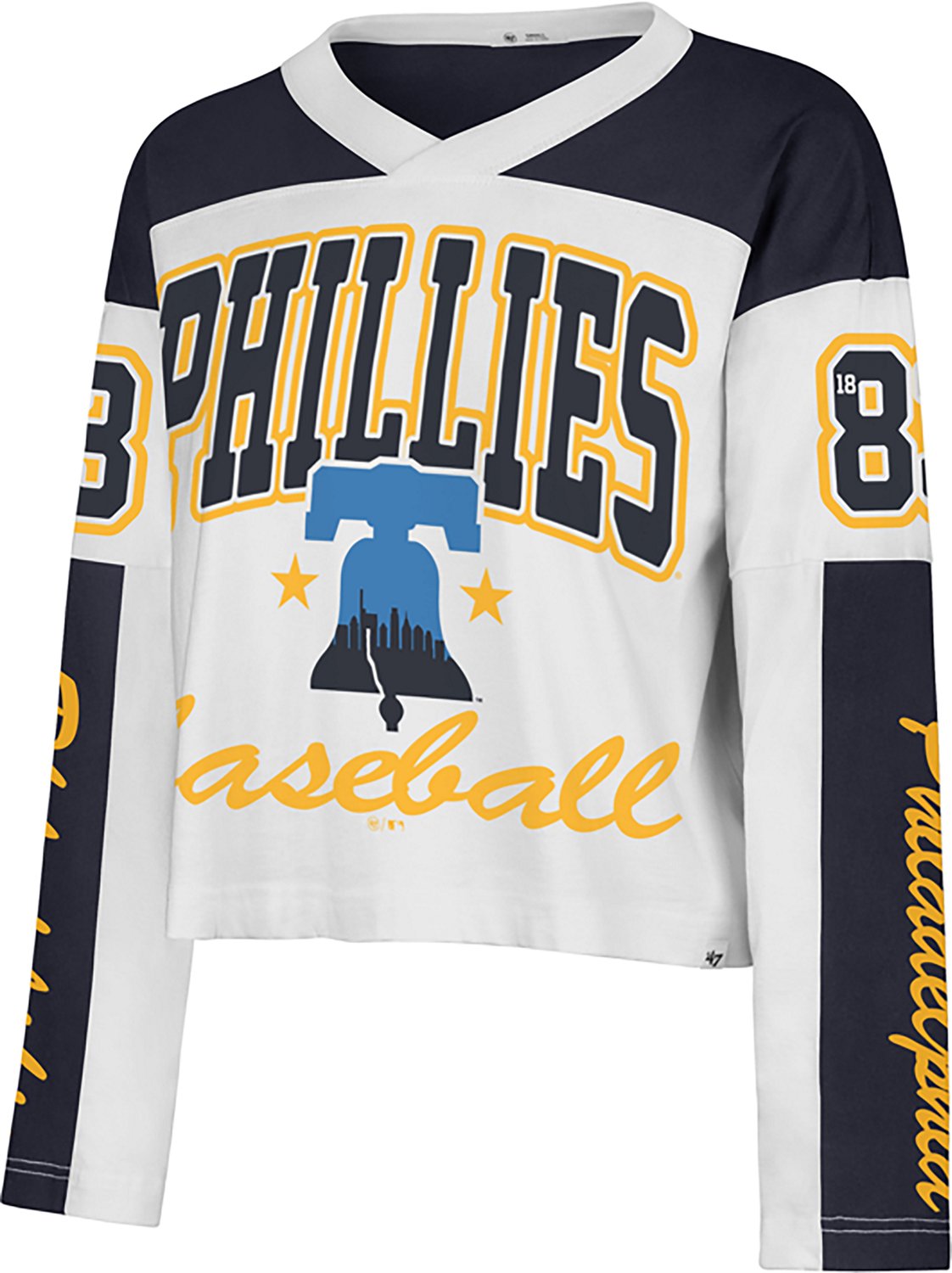 '47 Philadelphia Phillies Women's City Connect Exclamation Metro Jersey T-shirt