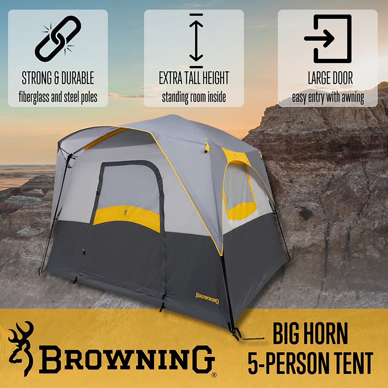 Browning Big Horn 5-Person Cabin Tent - view number 7