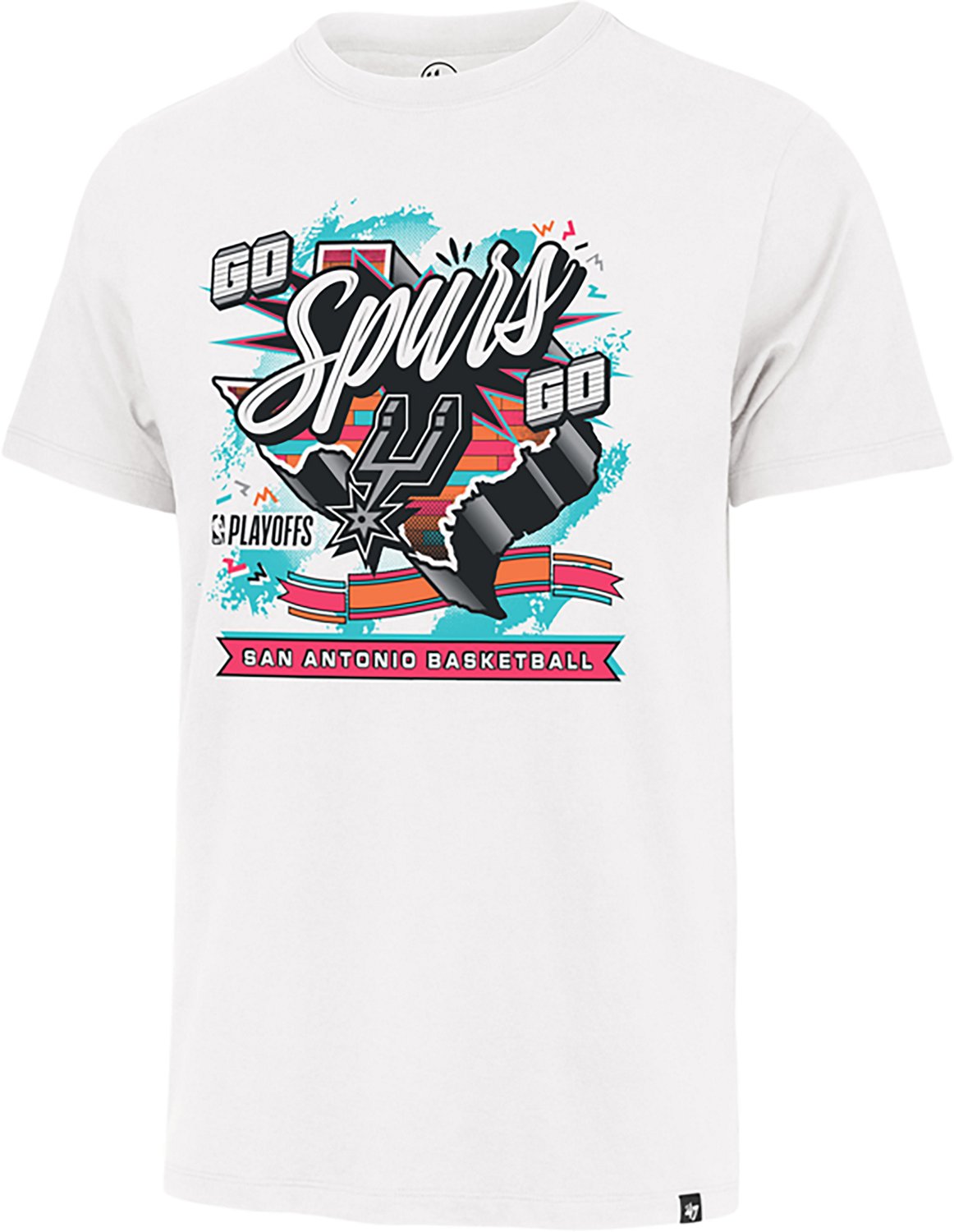 '47 Men's Spurs Playoff Franklin Short Sleeve T-shirt
