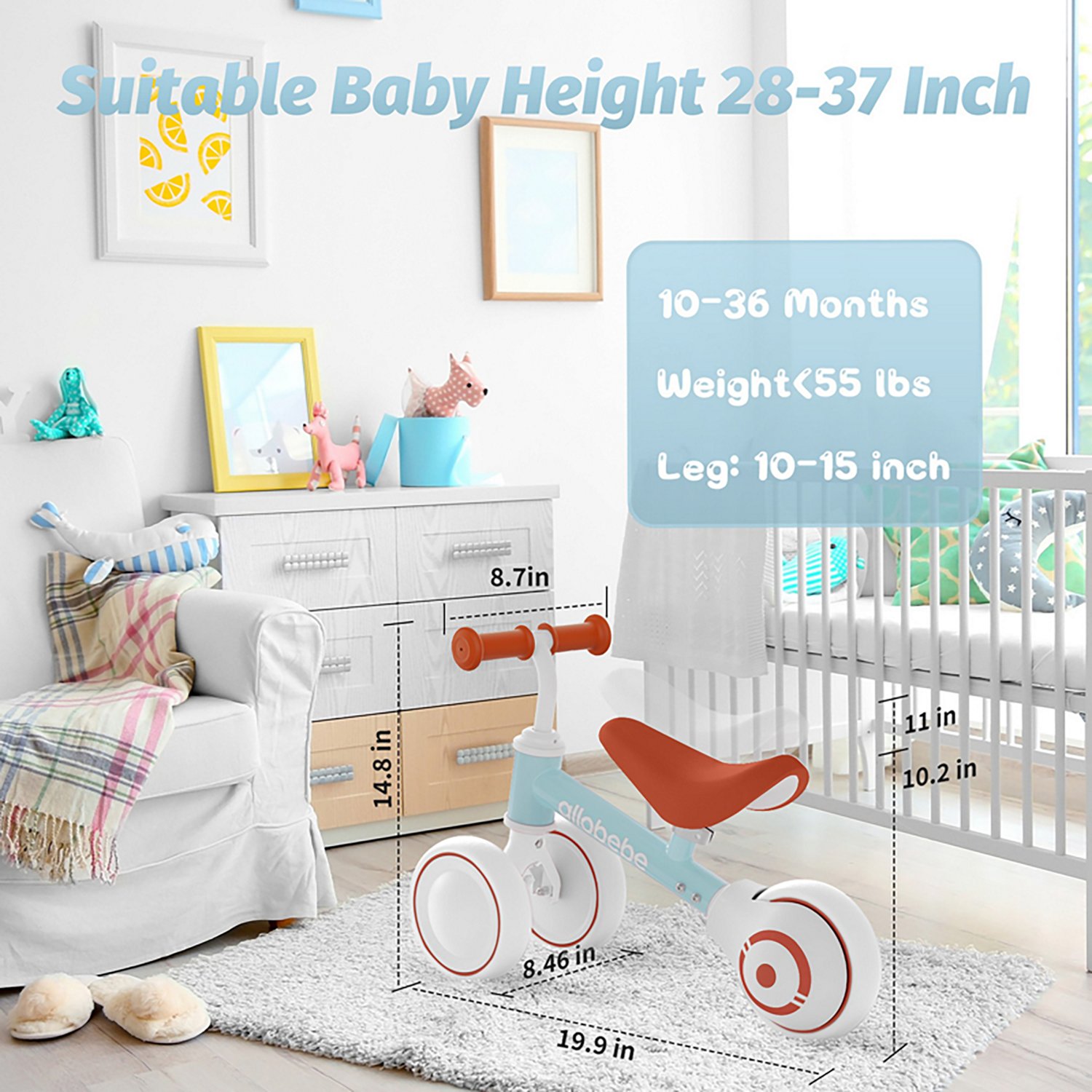 Allobebe Kids' 6" Adjustable 3-Wheel Balance Bike - view number 4