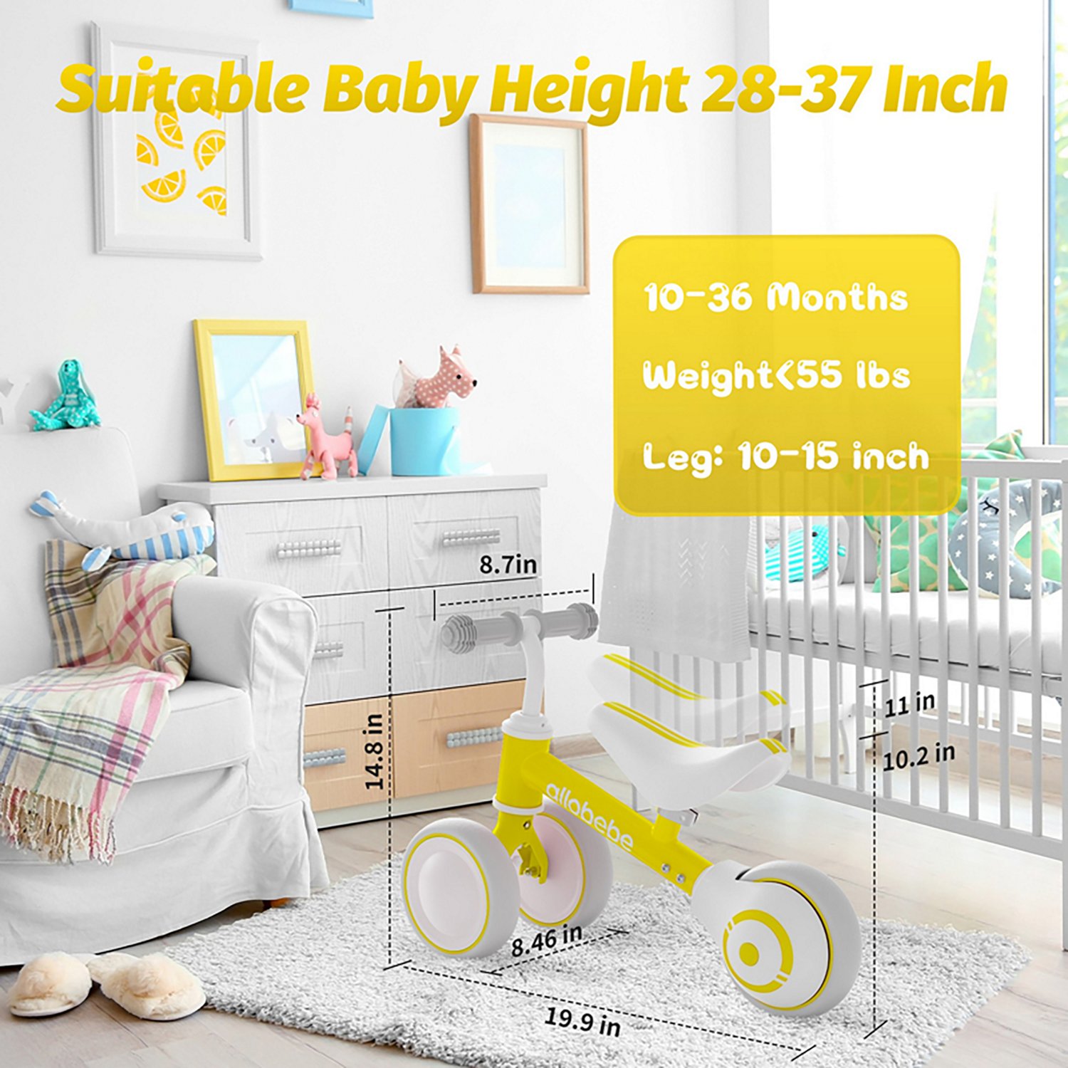 Allobebe Kids' 6" Adjustable 3-Wheel Balance Bike - view number 4