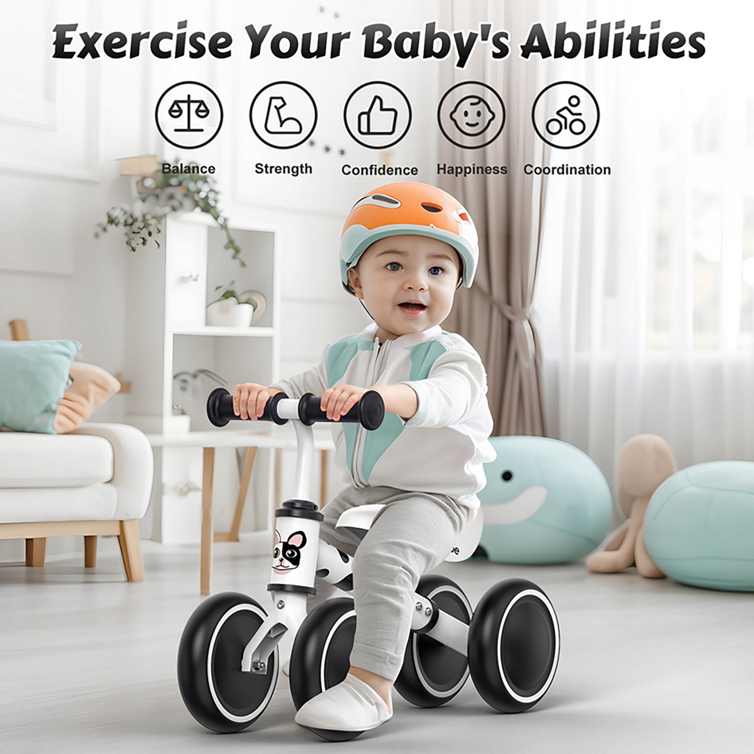 Allobebe Kids' 6" Adjustable 4-Wheel Balance Bike - view number 5