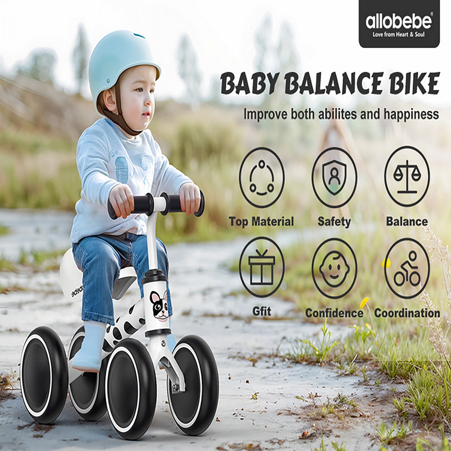 Allobebe Kids' 6" Adjustable 4-Wheel Balance Bike - view number 8