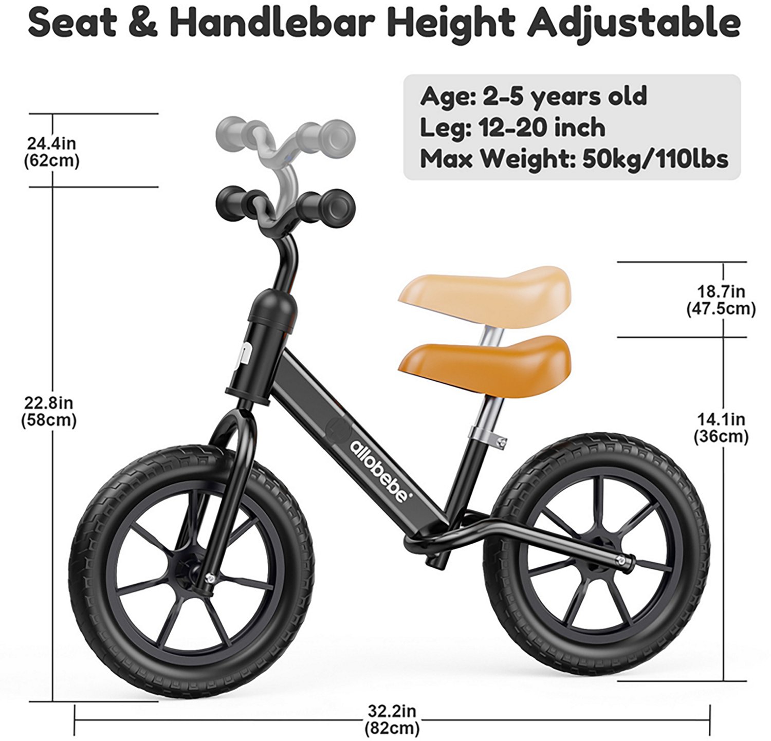 Allobebe Kids' 12" Adjustable Balance Bike - view number 4