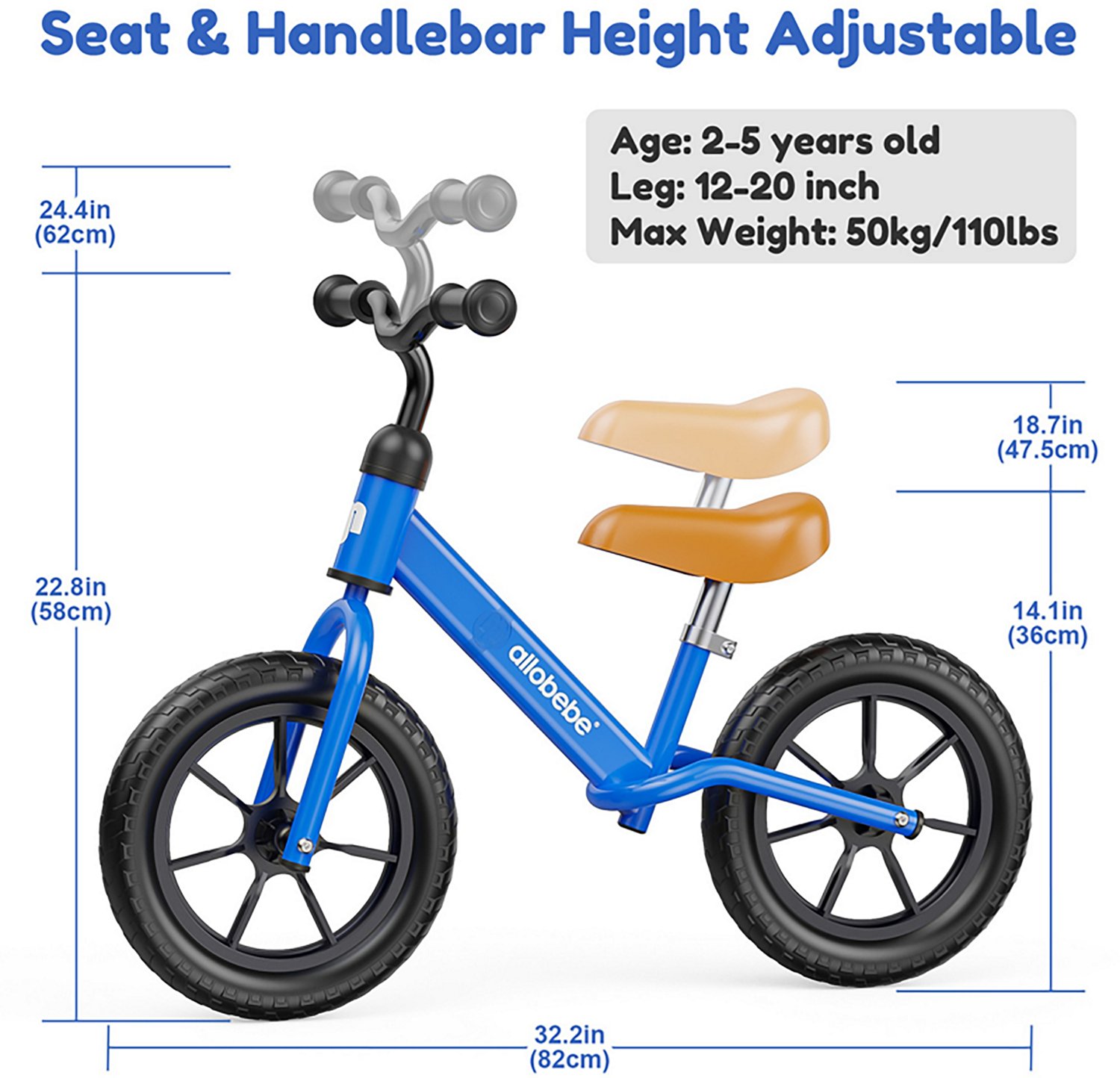 Allobebe Kids' 12" Adjustable Balance Bike - view number 4