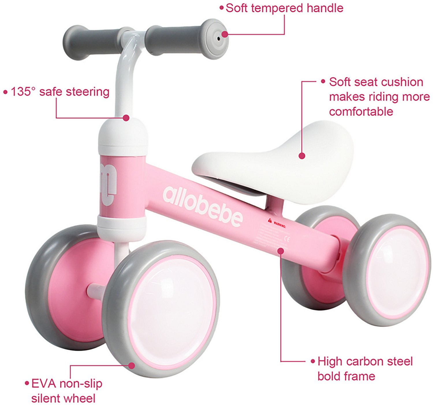 Allobebe Kids' 12" Adjustable 4-Wheel Balance Bike - view number 4