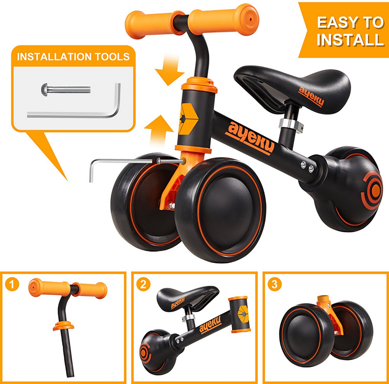Ayeku Kids' 6" Adjustable Balance Bike - view number 5