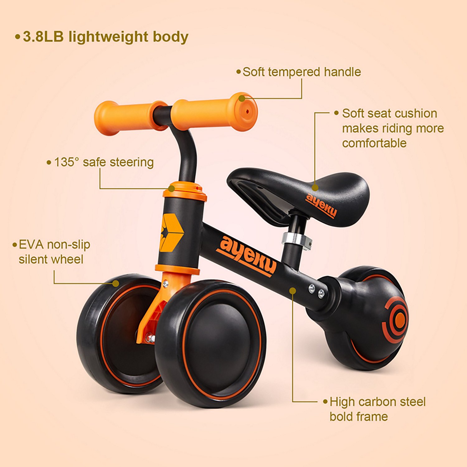 Ayeku Kids' 6" Adjustable Balance Bike - view number 6
