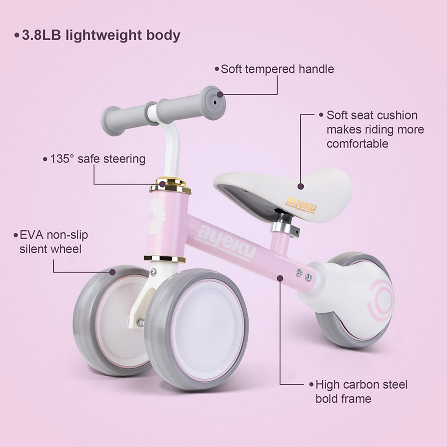 Ayeku Kids' 6" Adjustable Balance Bike - view number 2