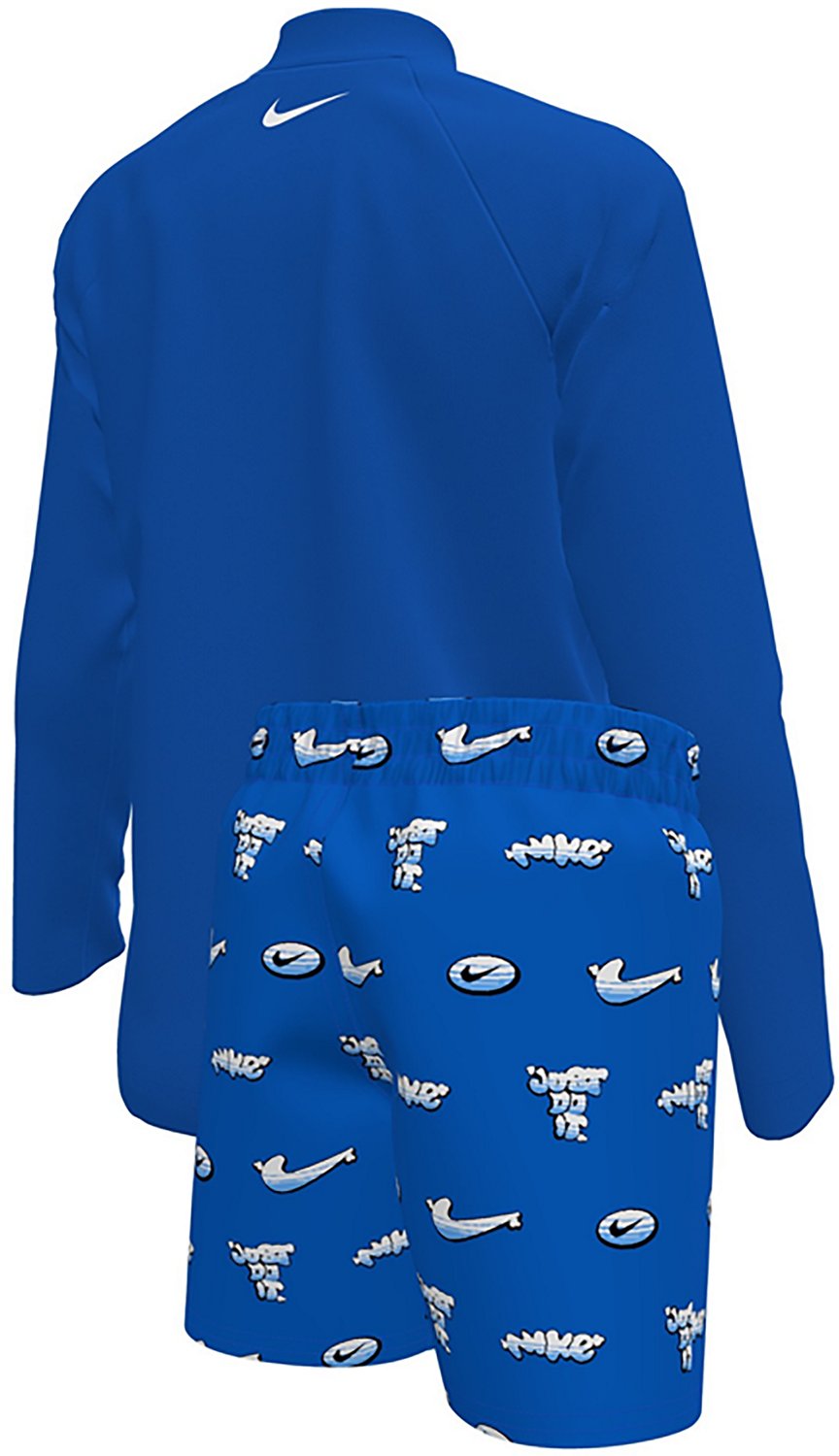 Nike Boys’ Solid Long Sleeve Hydroguard and 5" Volley Set - view number 2