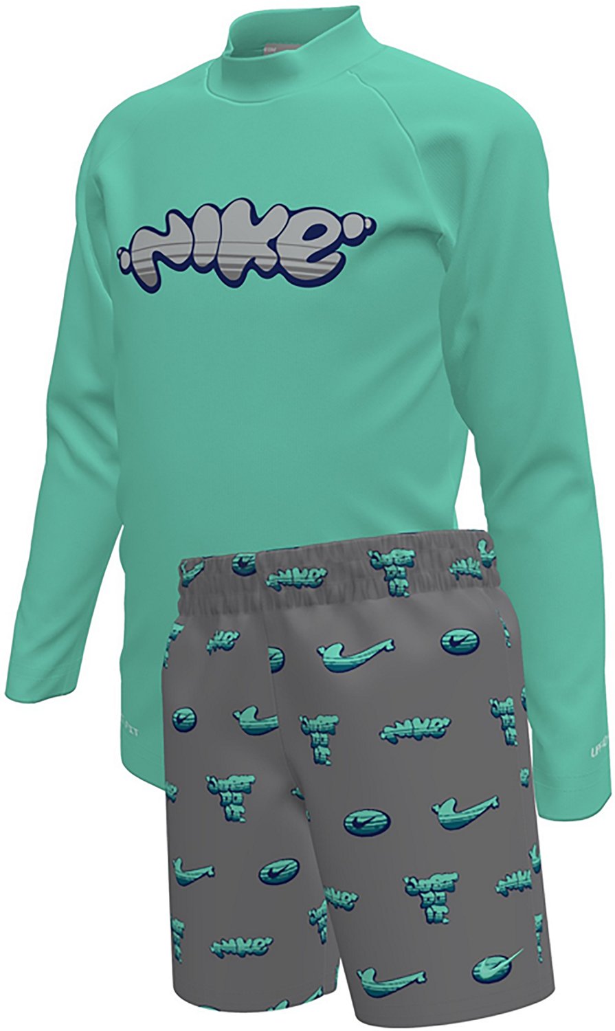 Nike Boys’ Solid Long Sleeve Hydroguard and 5" Volley Set