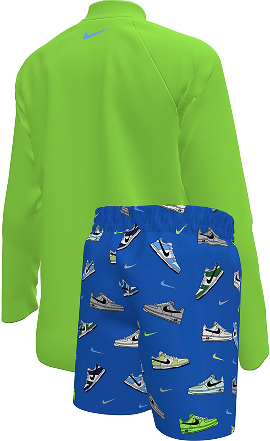 Nike Boys’ Solid Long Sleeve Hydroguard and Multi Sneaker 5" Volley Set - view number 2