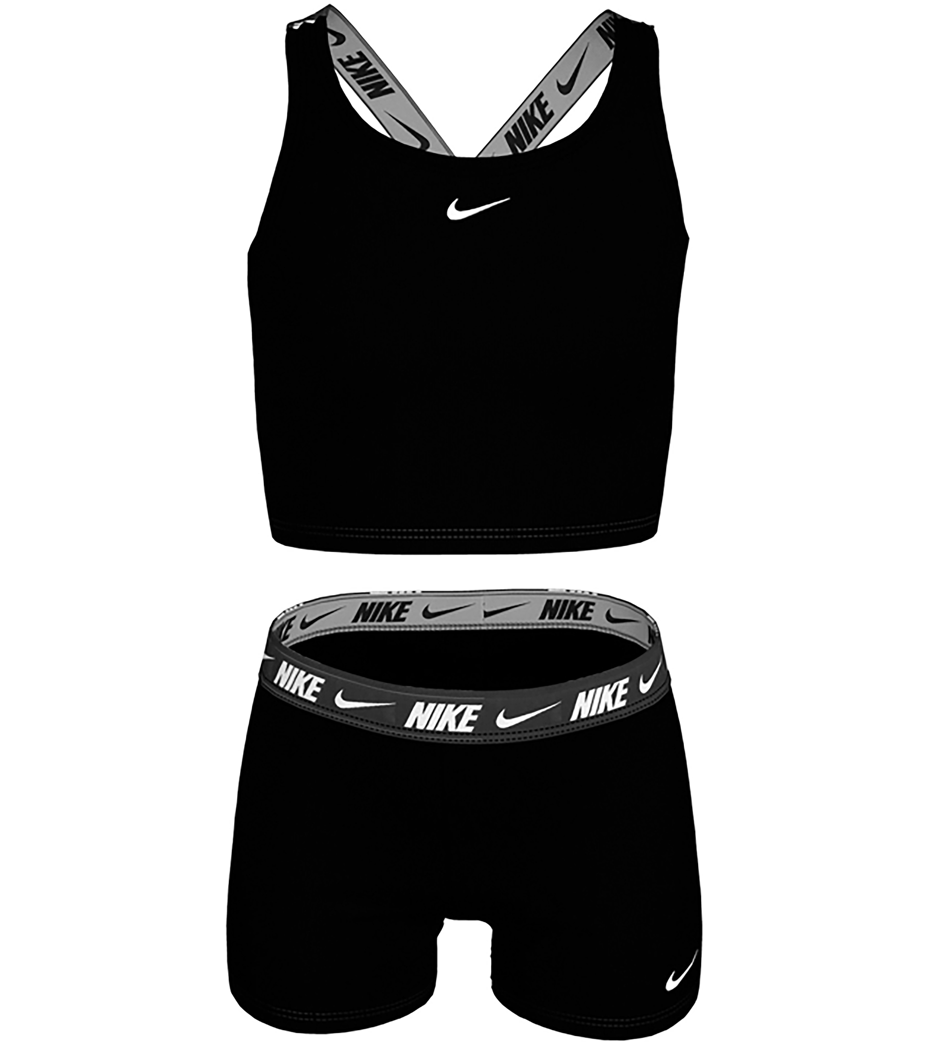 Nike Girls' Logo Tape Crossback Midkini & Short Set