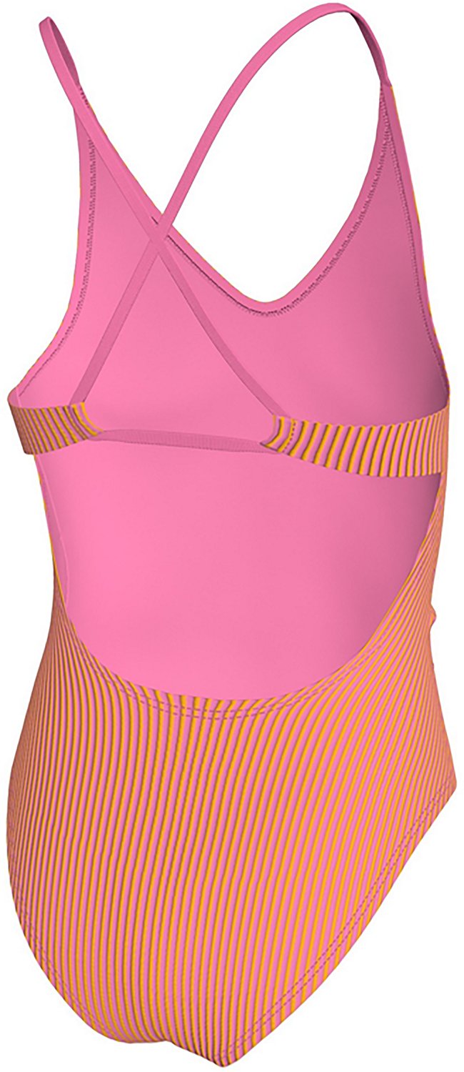 Nike Girls’ Ripple Texture Lace‑Up One‑Piece Swimsuit - view number 2