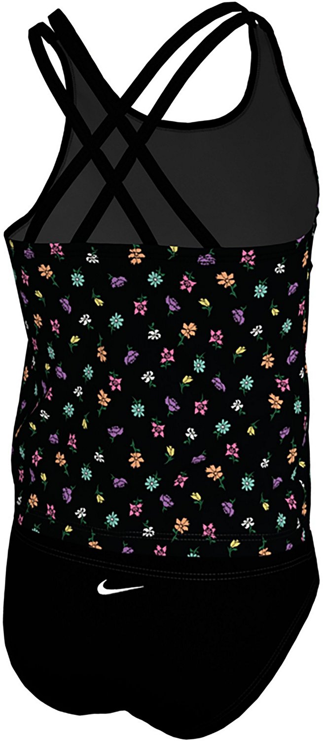 Nike Girls' Swim Crafted Blooms Spiderback Tankini Set - view number 2