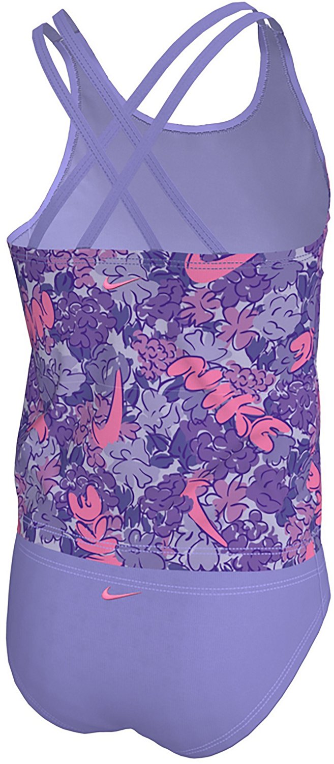 Nike Girls' Doodle Floral Spiderback Tankini Swim Set - view number 2