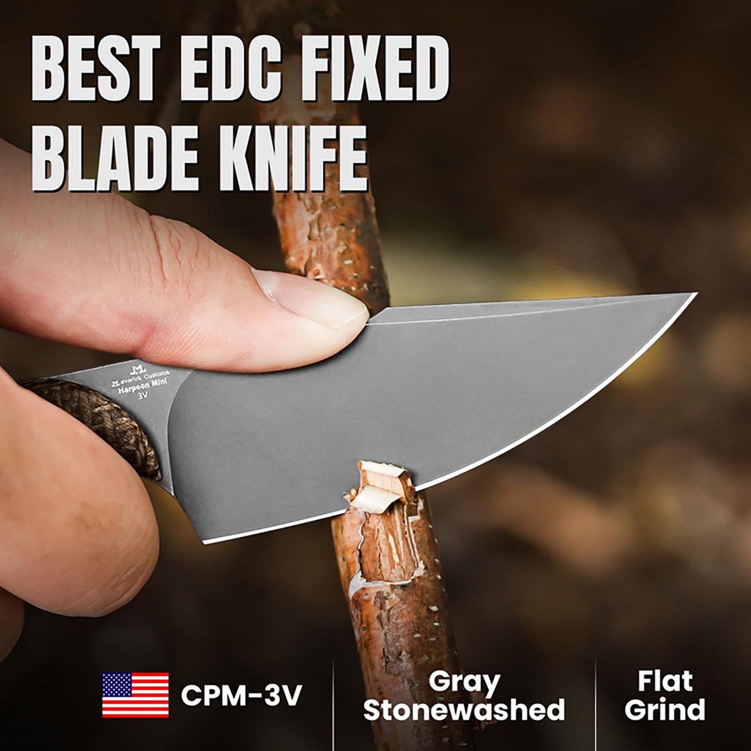 Kizer Mini Harpoon Fixed Blade Knife - view number 2