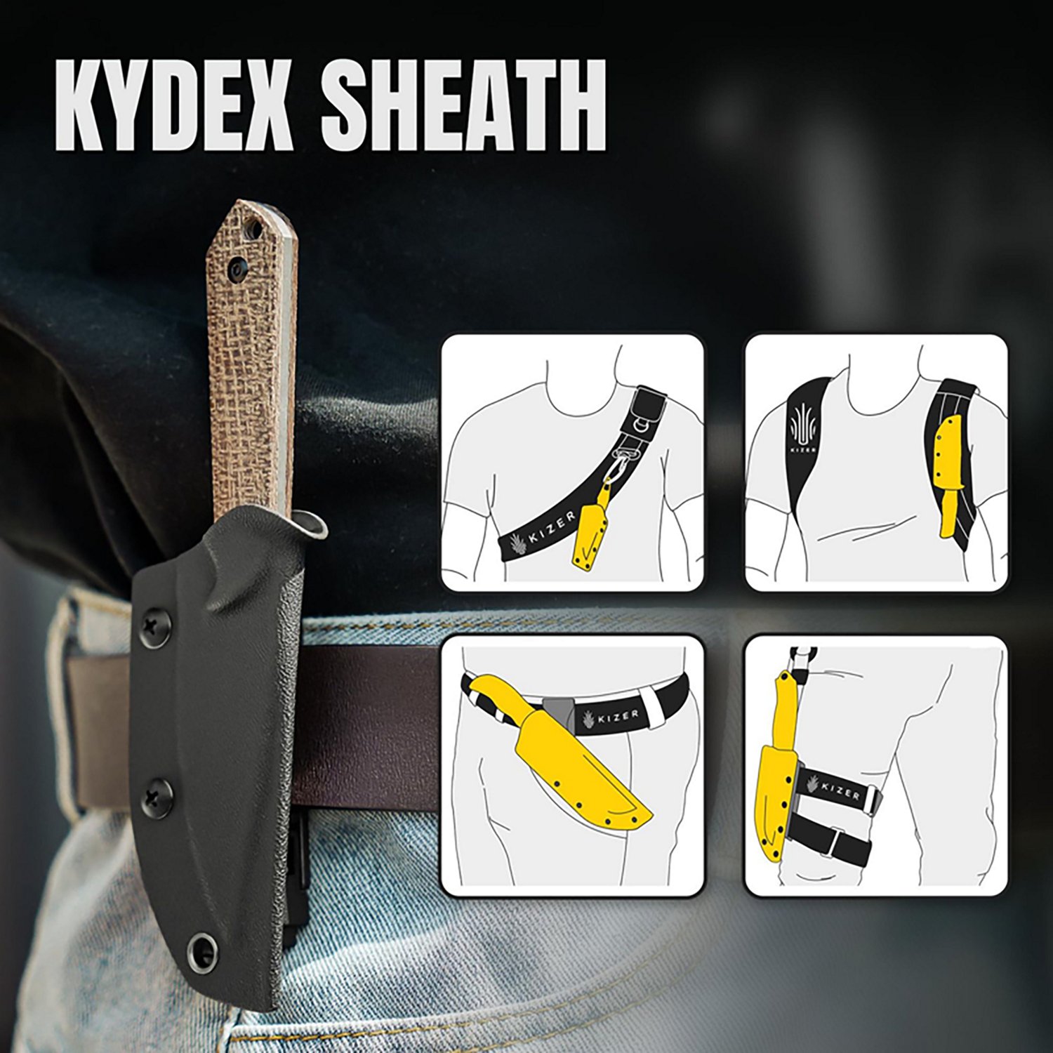 Kizer Mini Harpoon Fixed Blade Knife - view number 6
