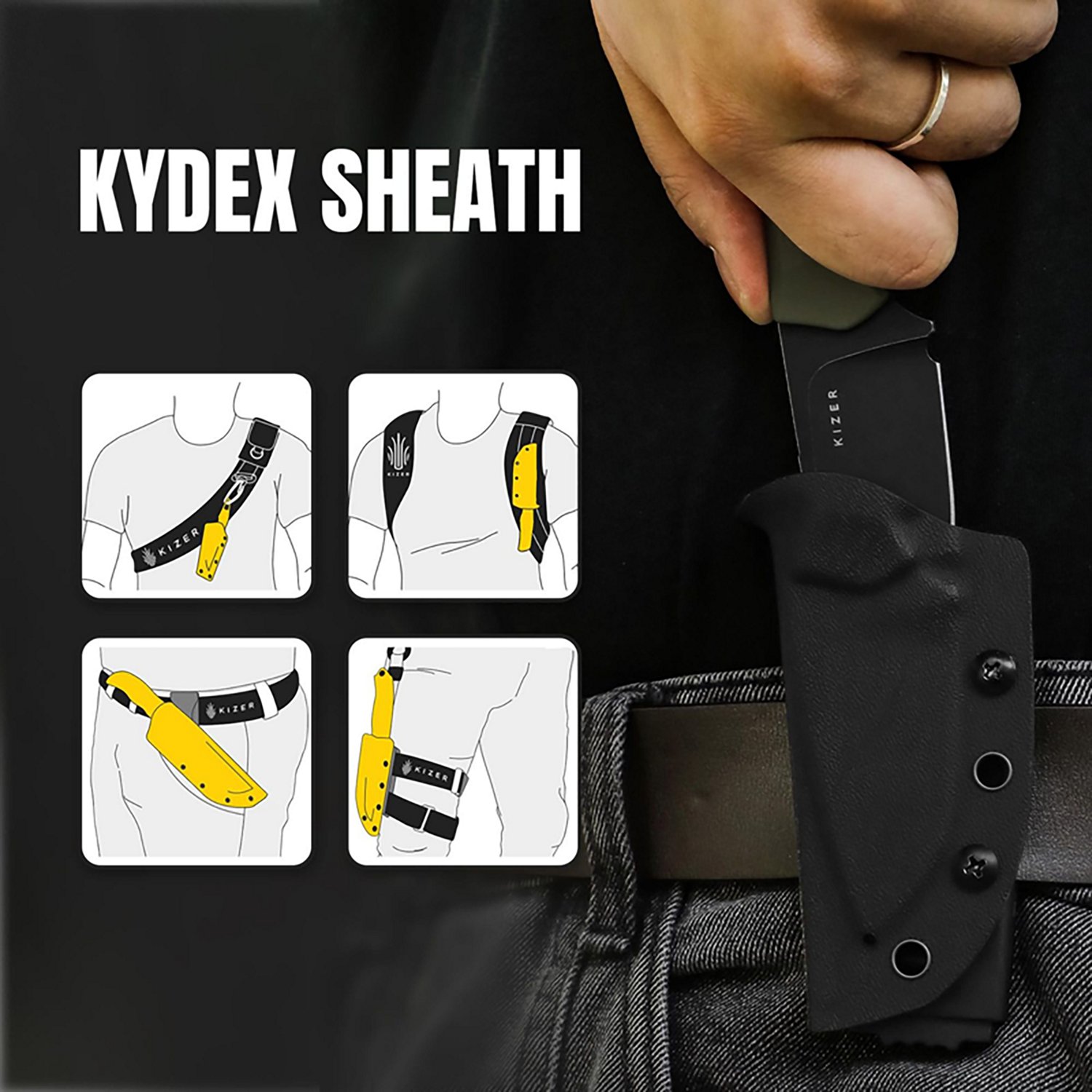 Kizer Beaver Fixed Blade Knife - view number 5