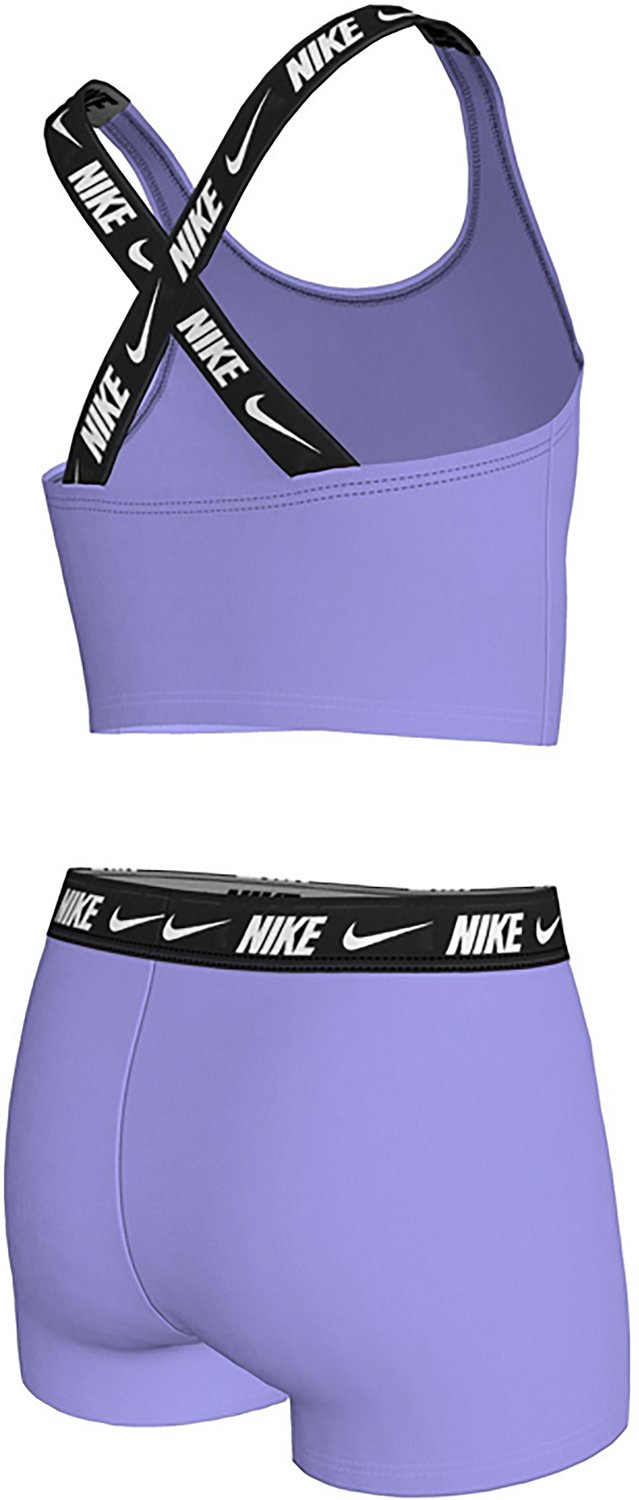 Nike Girls' Logo Tape Crossback Midkini and Short Set - view number 2