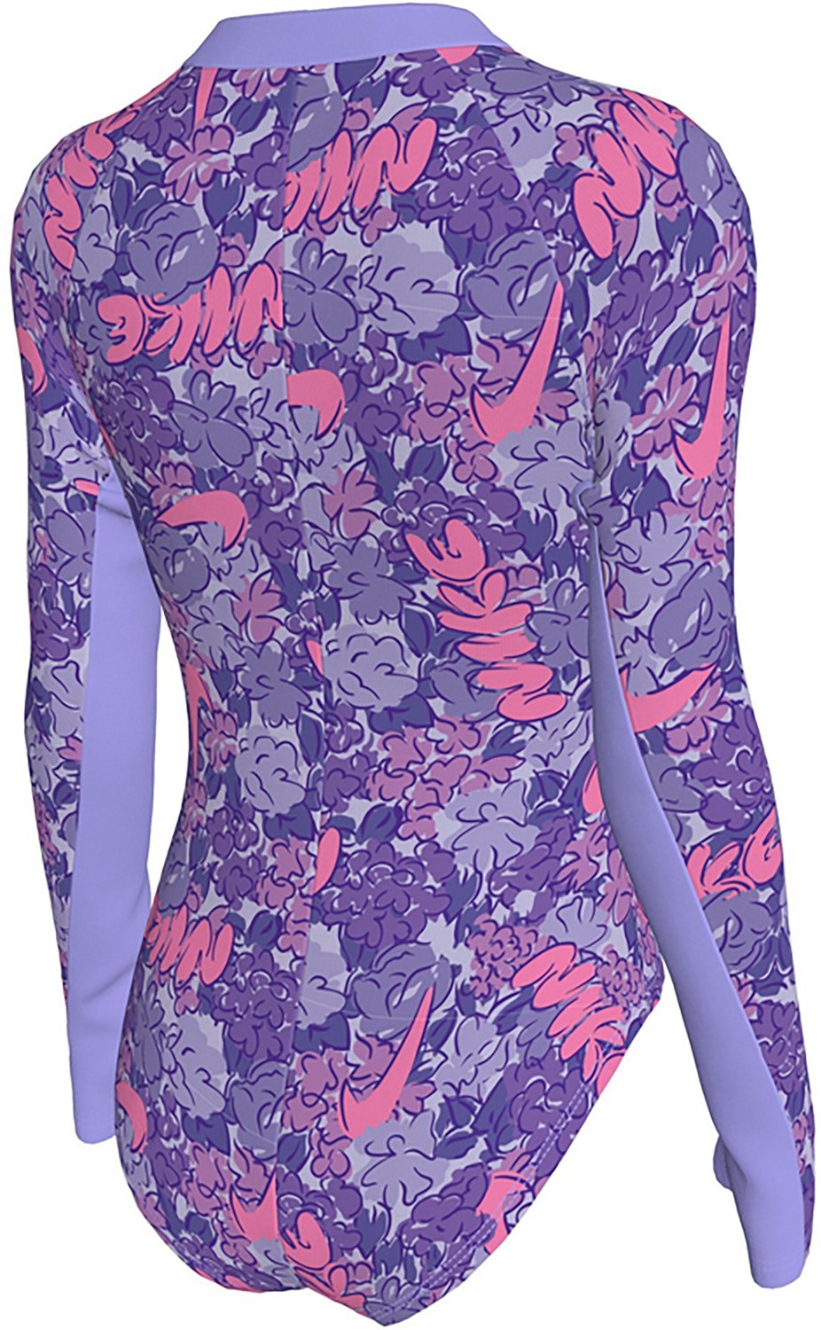 Nike Girls' Doodle Floral Long Sleeve 1-Piece Swimsuit - view number 2