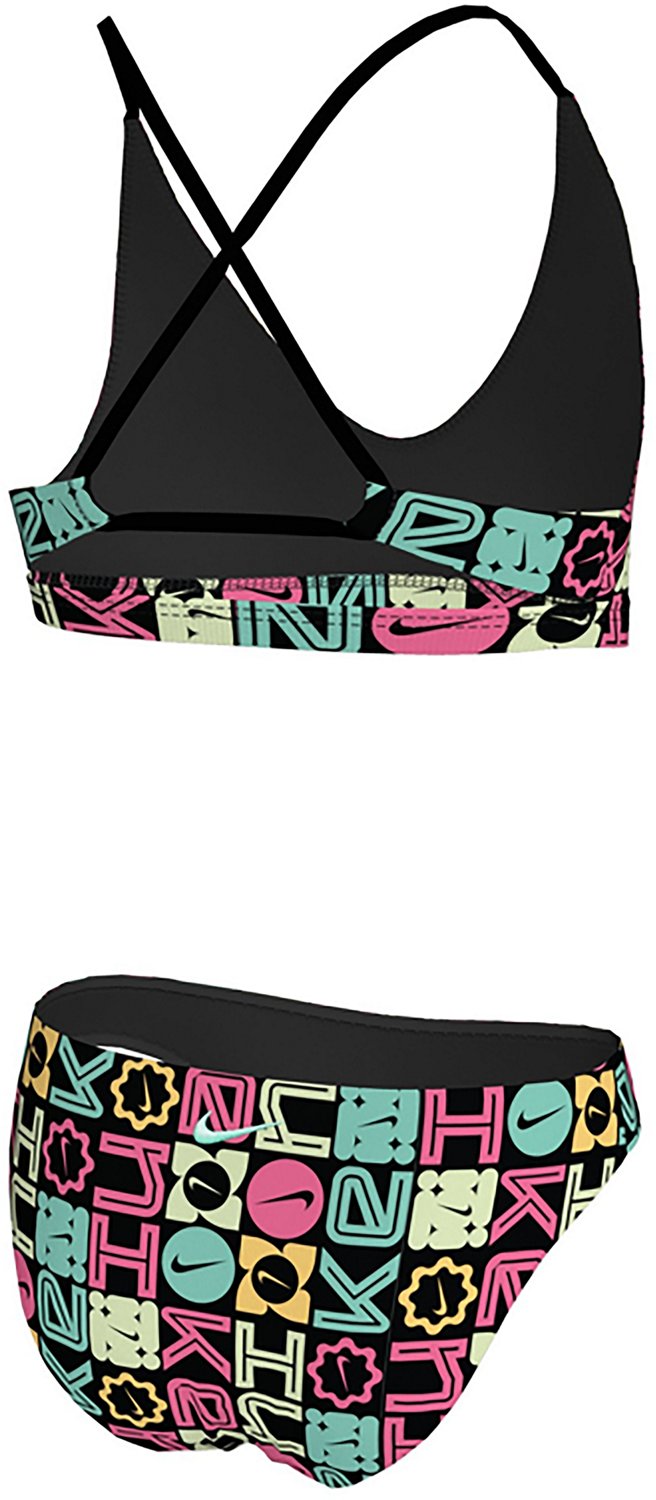 Nike Girls' Logo Block Lace Up Bikini Set - view number 2