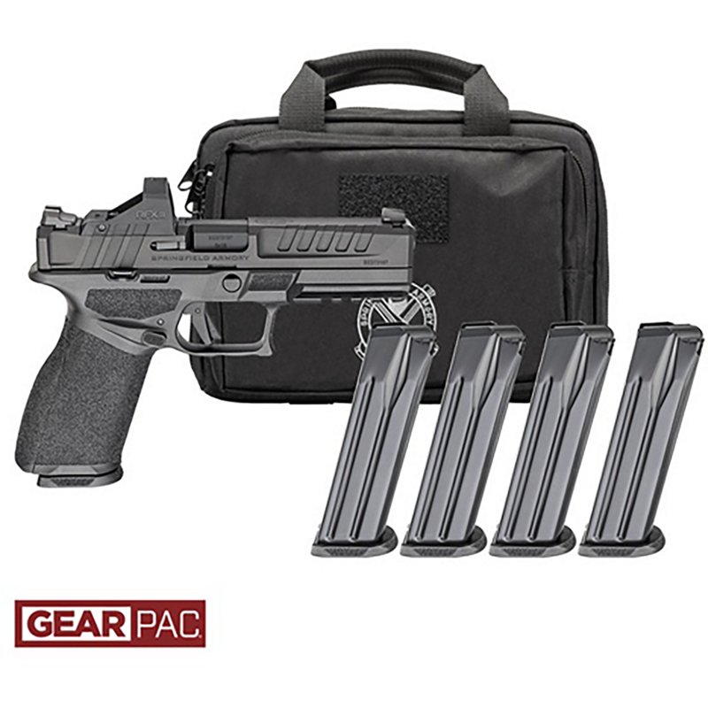 Springfield Armory Echelon 4.0C Compact 9mm 4" Bbl Black Handgun w/ Viridian RFX11 Optic, Pistol Bag, 4x10rd Mags EC9409BLC-PAC