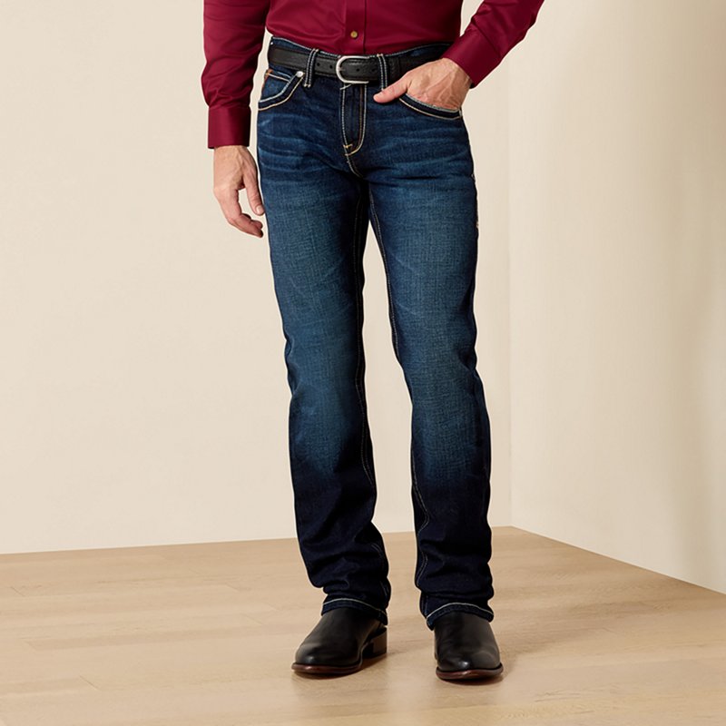 Men's M7 Rocker Concord Stretch Stackable Straight Leg Jeans in Dodge Cotton/Spandex, Size: 34 X 36 by Ariat