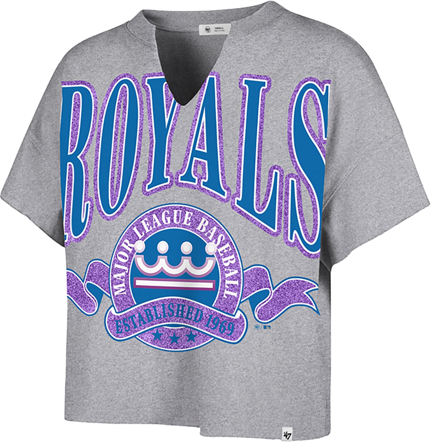 '47 Kansas City Royals Women's City Connect Banners Out Oversized Notch Neck T-shirt