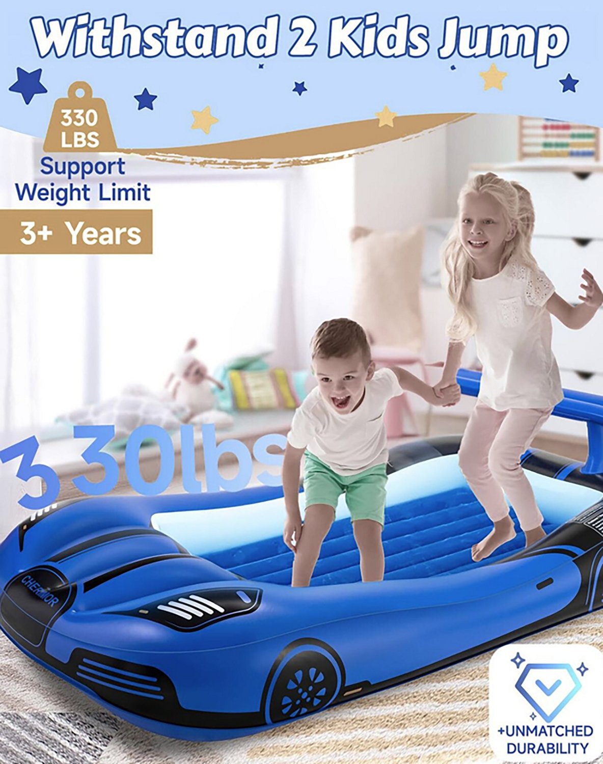 Cherimor 13 in. Toddler Airbed with Built‑In Pump and Guardrails - view number 7