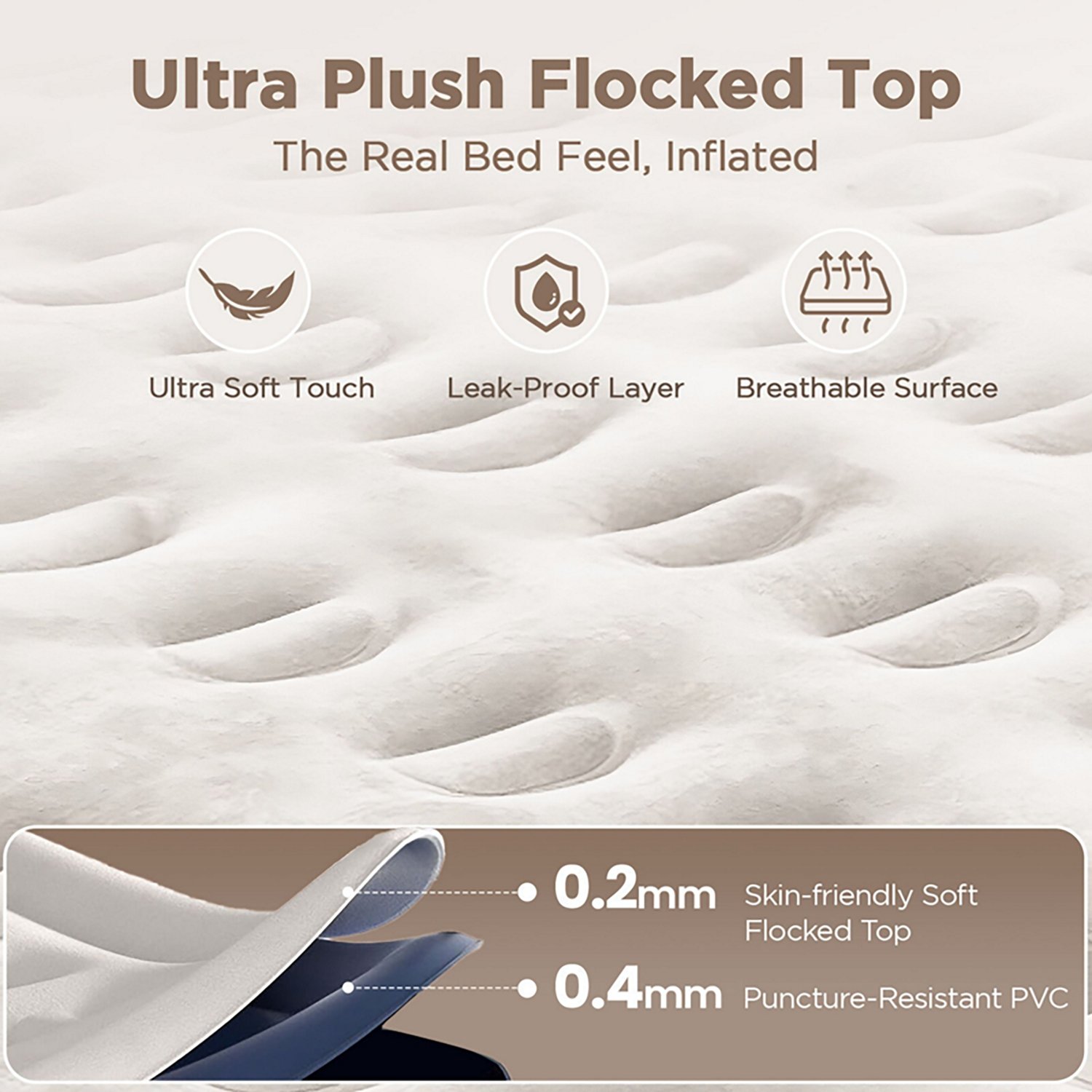 Cherimor 18 in. Full Airbed with Built‑In Pump - view number 3