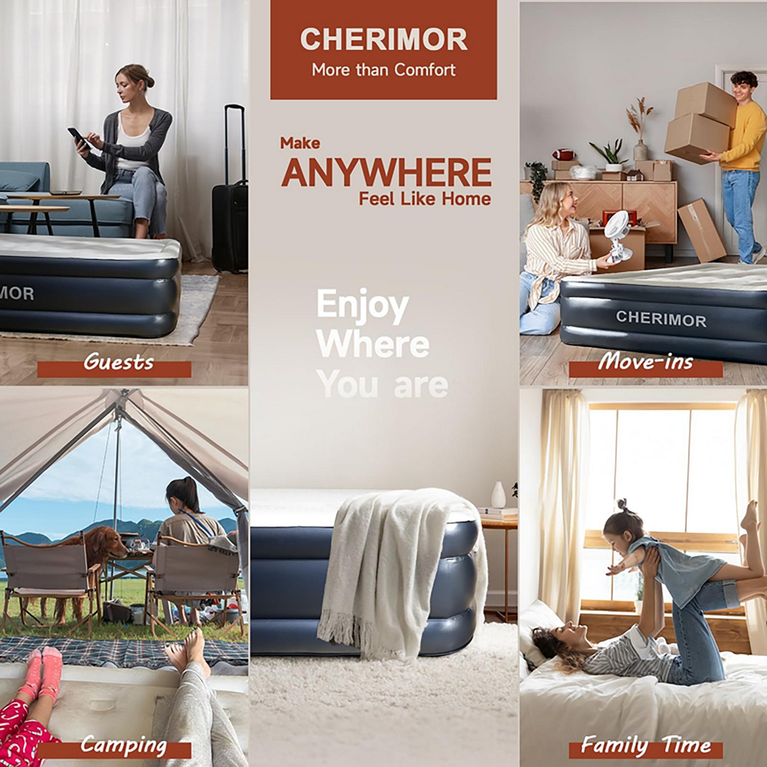 Cherimor 18 in. King Airbed with Built‑In Pump - view number 2