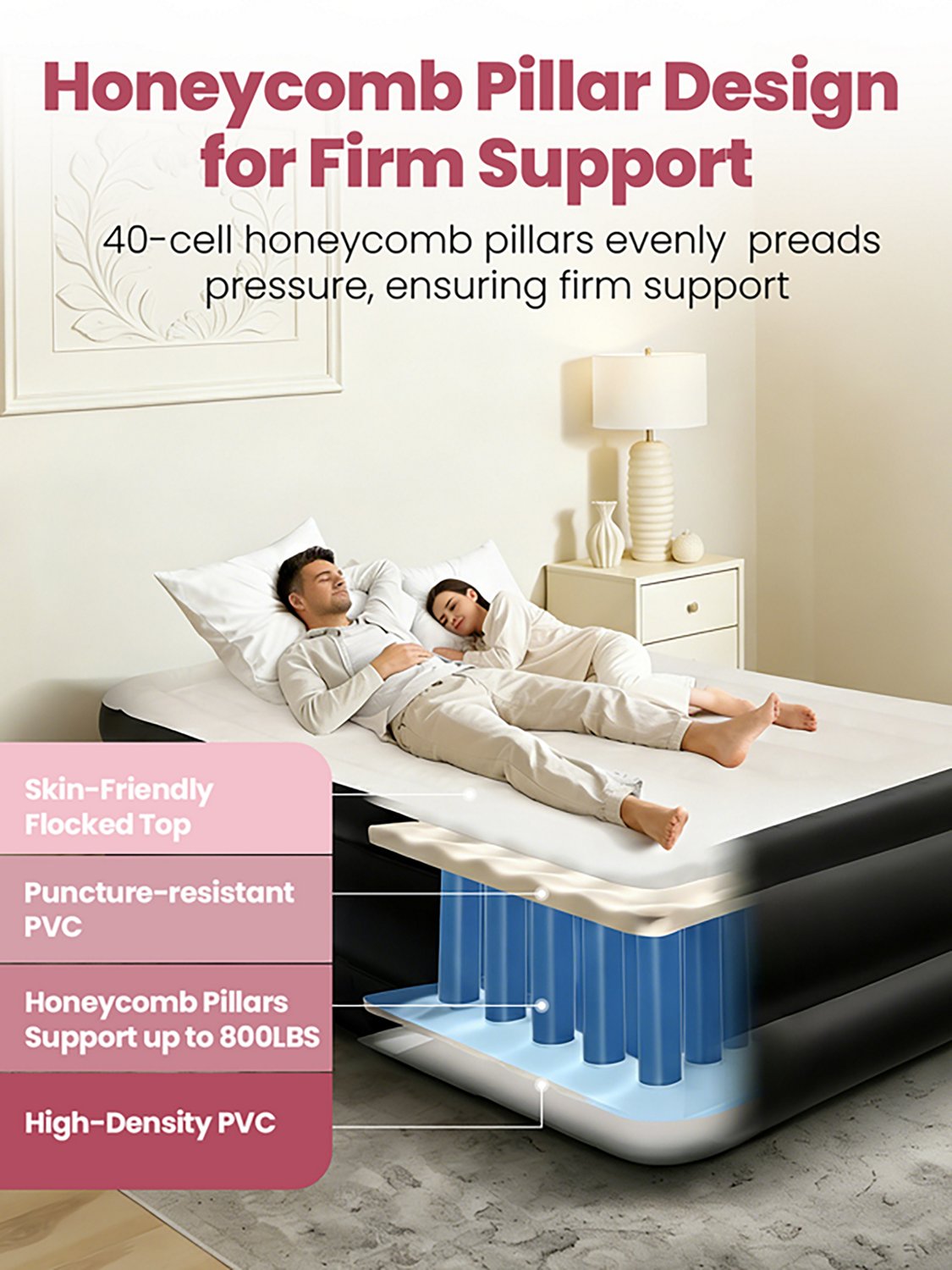 Cherimor 18 in. Queen Airbed with Built‑In Pump - view number 5