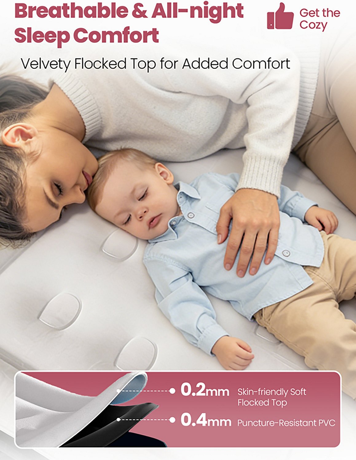 Cherimor 18 in. Series Twin XL Airbed with Built‑In Pump and Pillow‑Top Surface - view number 3