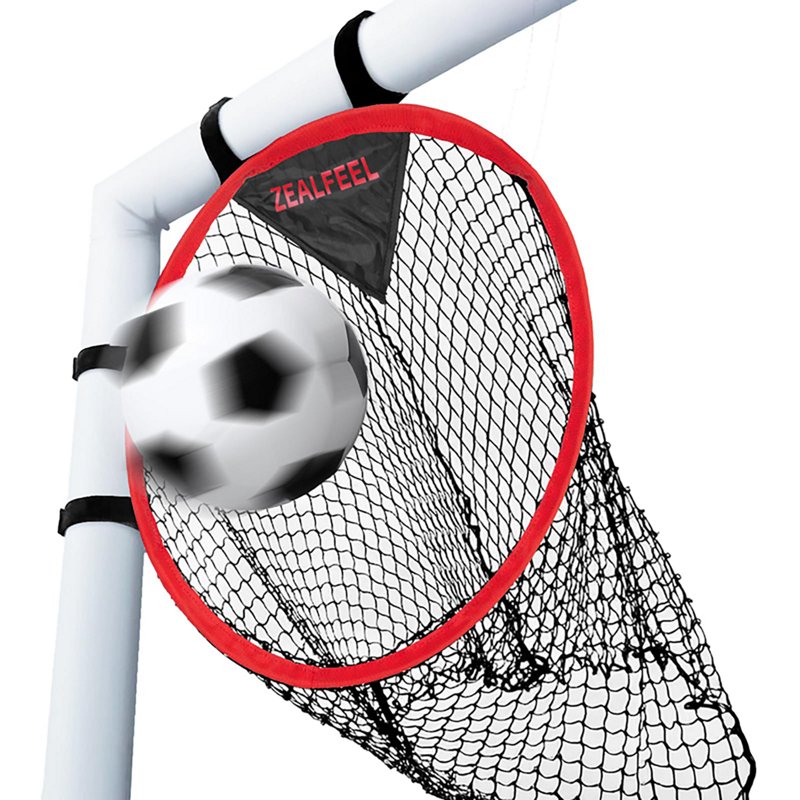 Zealfeel Soccer Goal Target for 2 Pieces, 16-in Top Bins Soccer Target Goal for Corner Shooting Accuracy Training, Soccer Goal with Carry Bag - Black