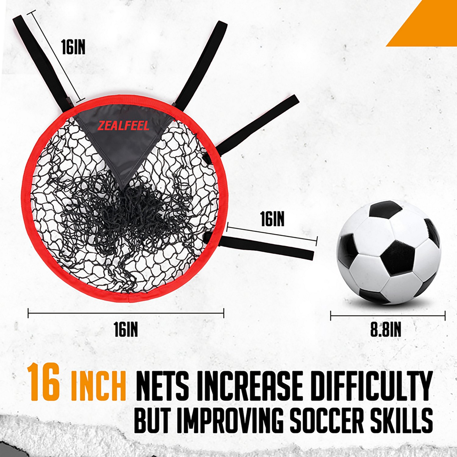 Zealfeel 16-in Soccer Goal Targets (2 Pcs) W/ Carry Bag - view number 4