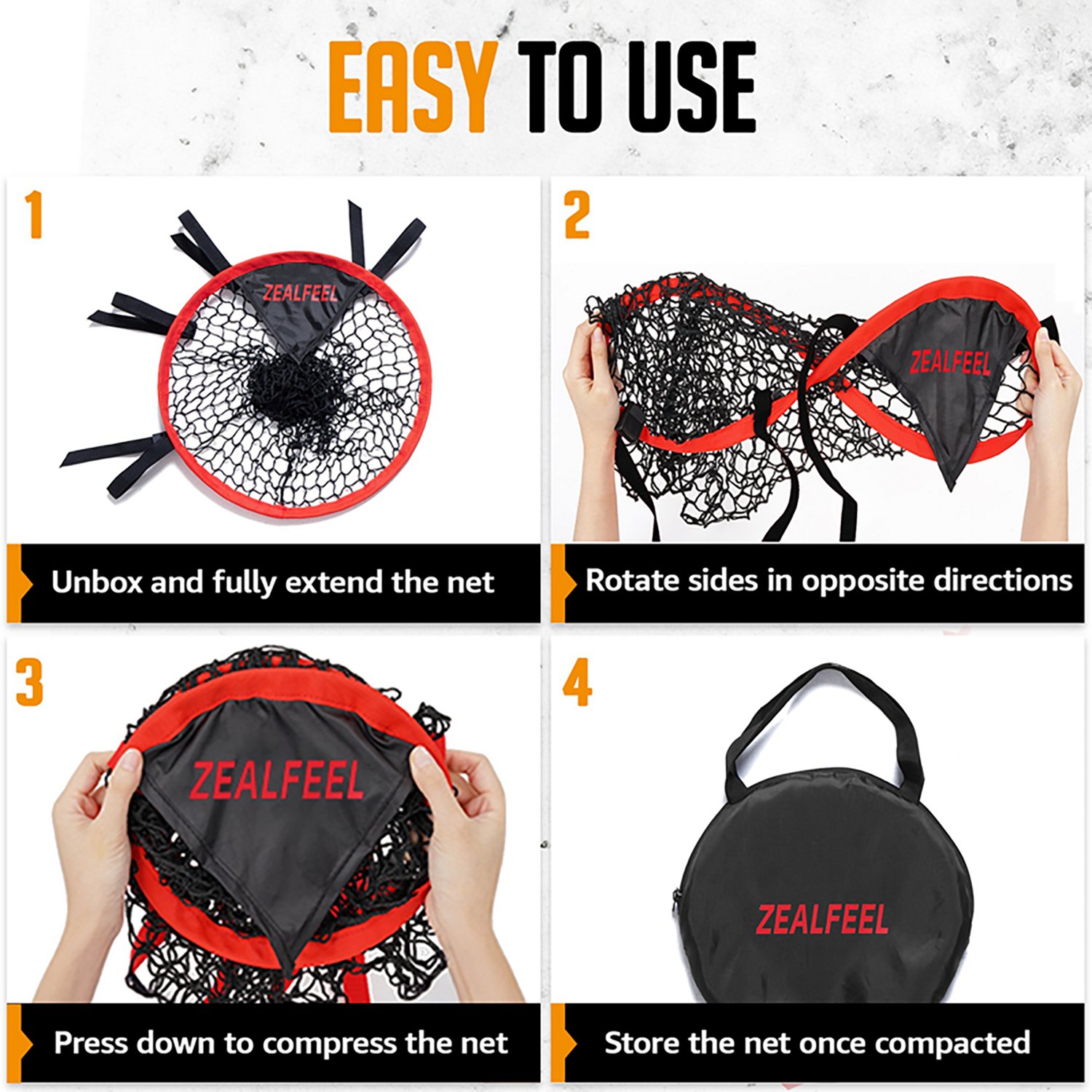 Zealfeel 16-in Soccer Goal Targets (2 Pcs) W/ Carry Bag - view number 7
