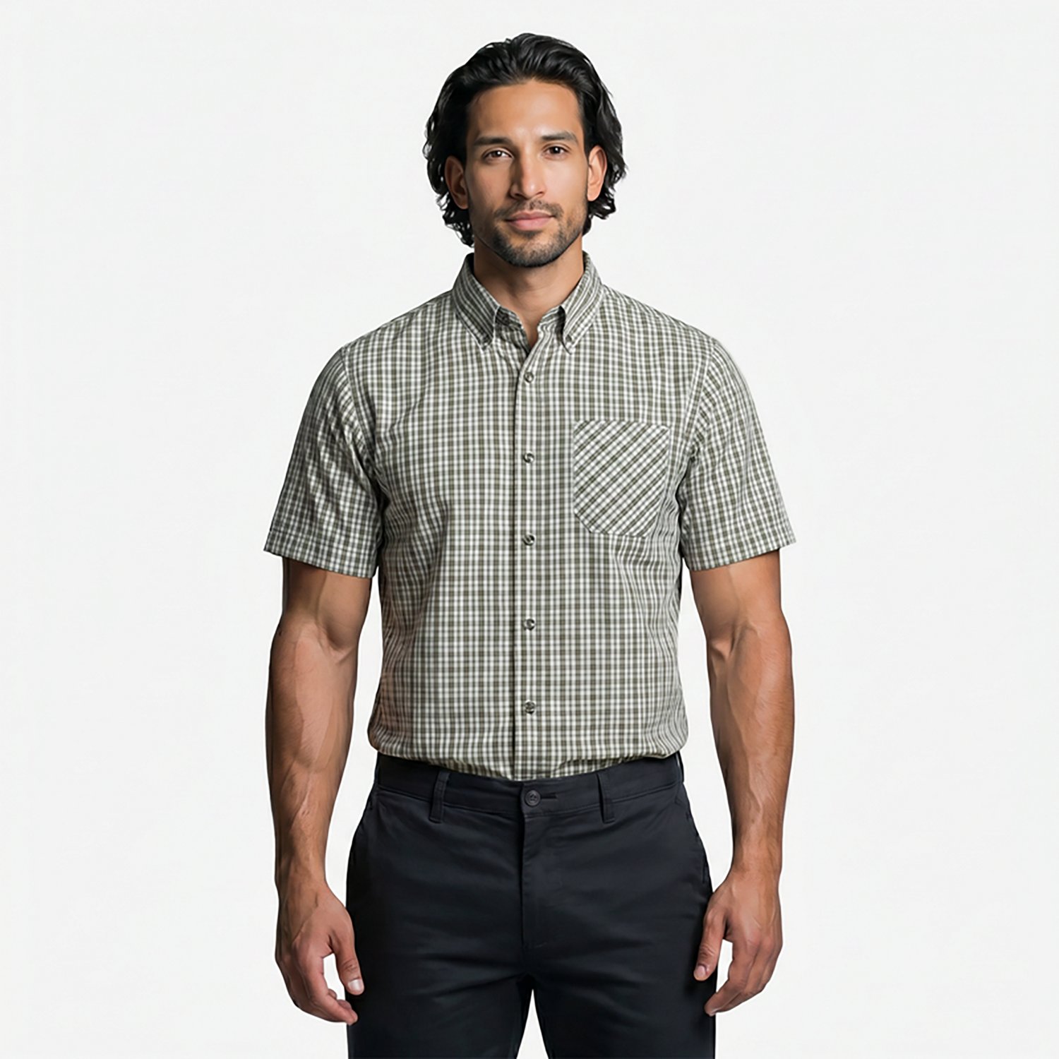 Magellan Outdoors Men's Summerville Plaid Short Sleeve Shirt