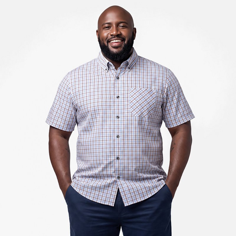 Magellan Outdoors Men's Summerville Plaid Short Sleeve Shirt