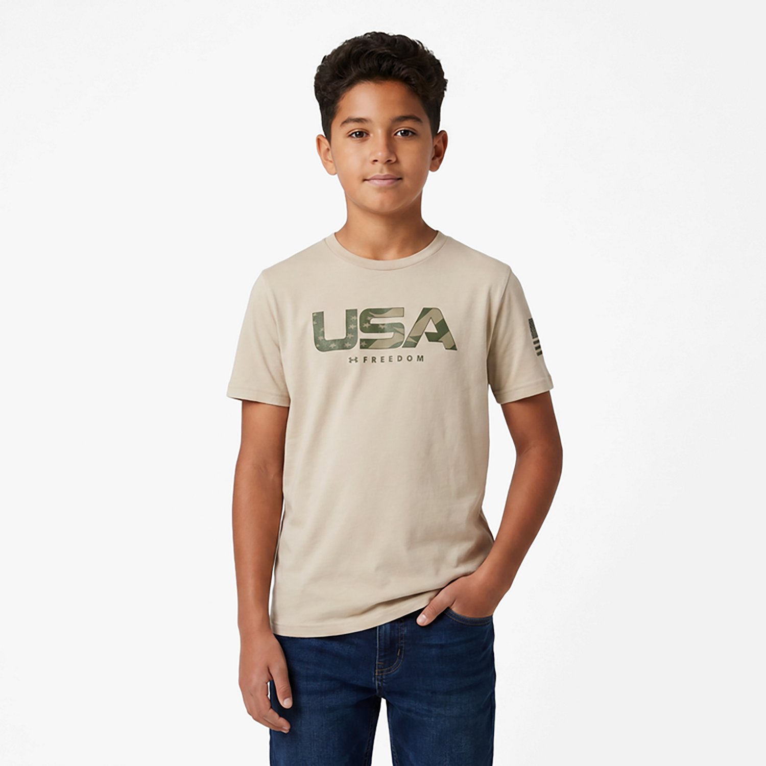 Under Armour Boys’ Freedom Chest Flag T-shirt - view number 2