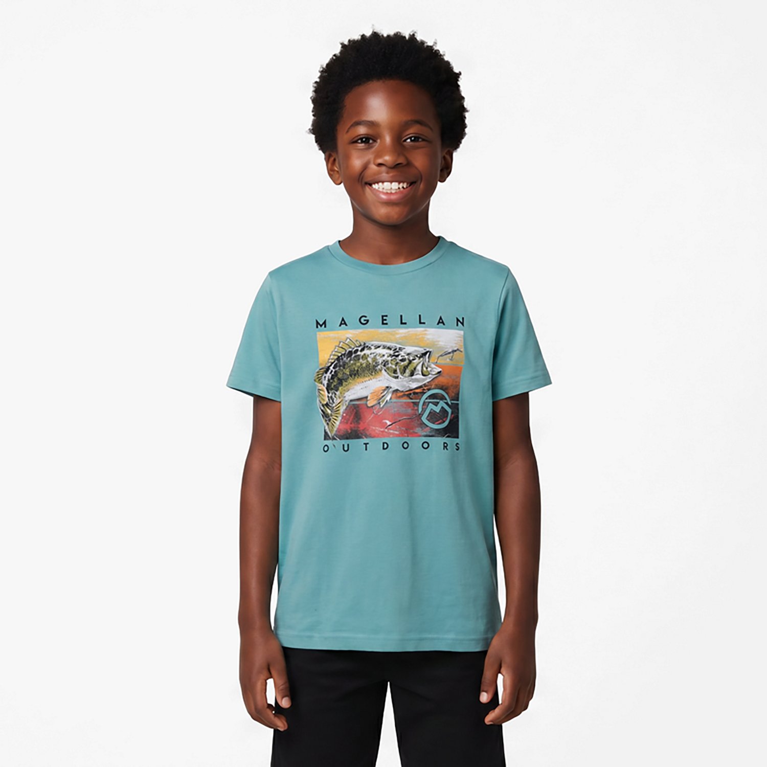 Magellan Outdoors Boys' Retro Bass Short Sleeve T-shirt
