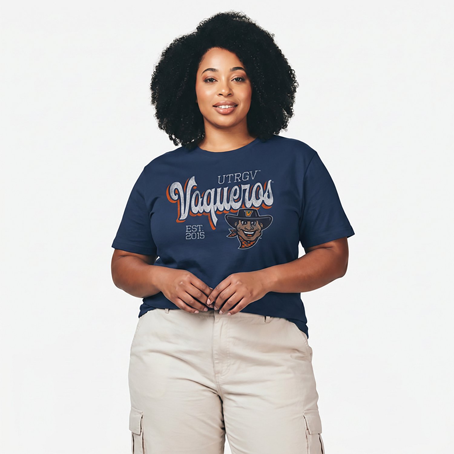 Retro Brand Women’s University of Texas Rio Grande Valley Team Script Boxy T-shirt - view number 2