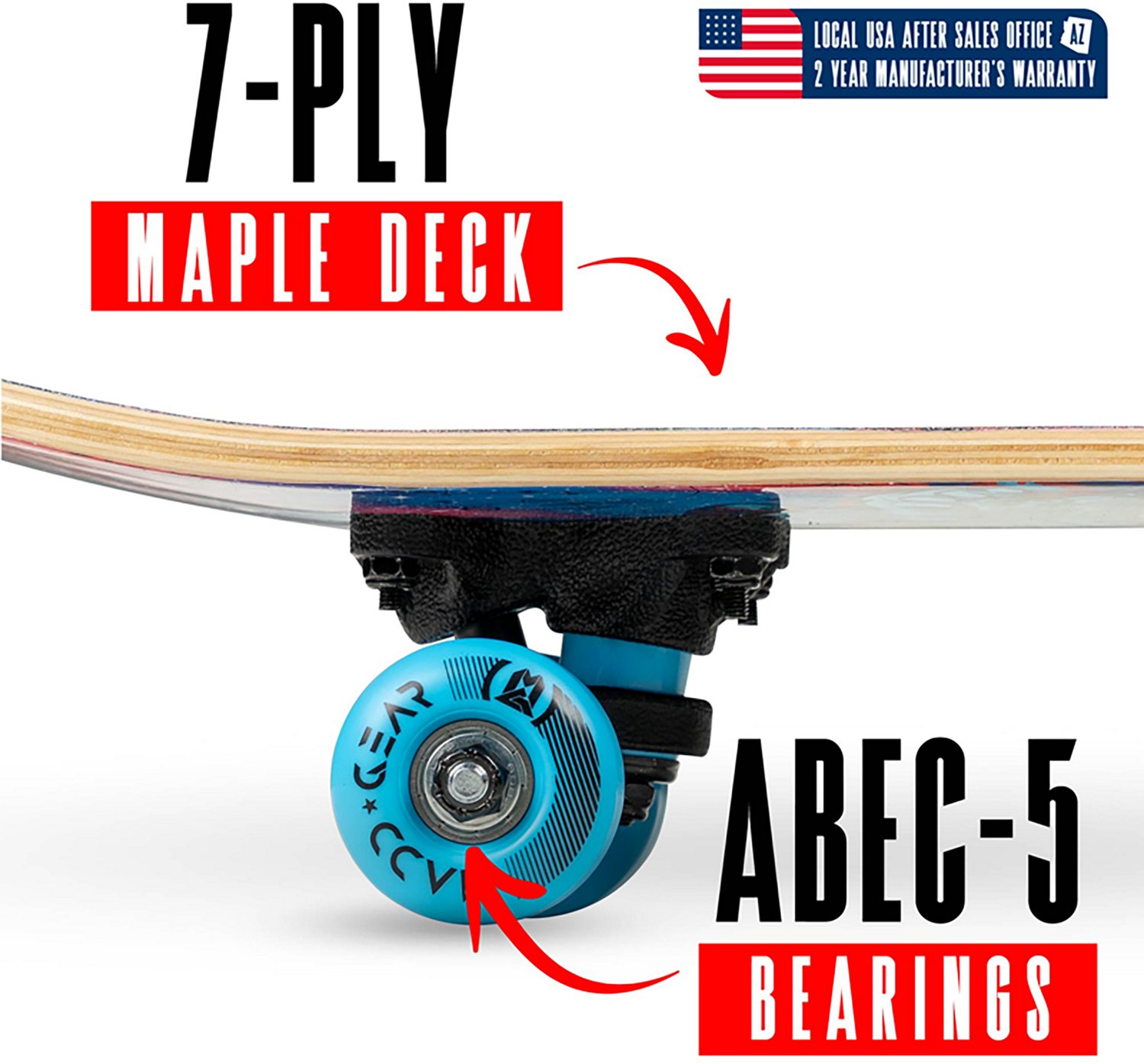 Madd Gear 22" Mini Cruiser Locker Skateboard - view number 3