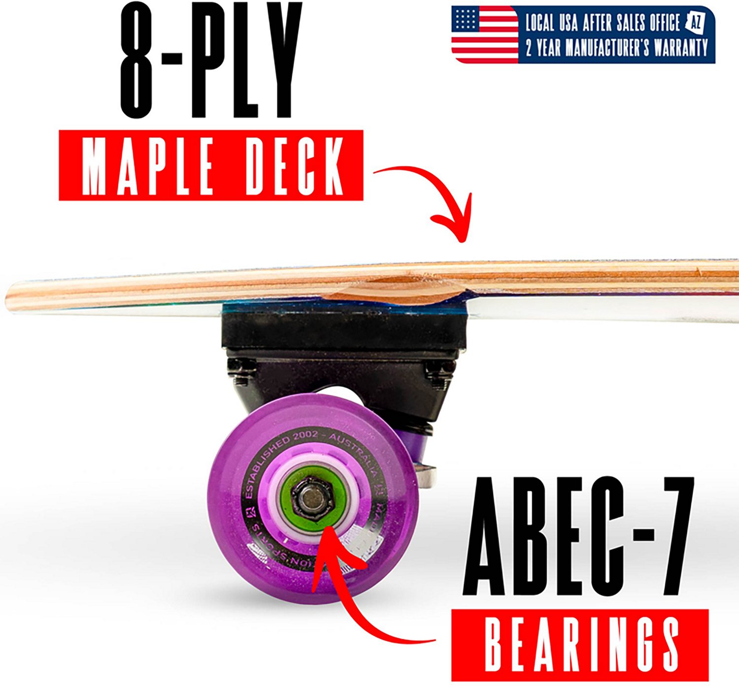 Madd Gear 28" Compact Cruiser Skateboard