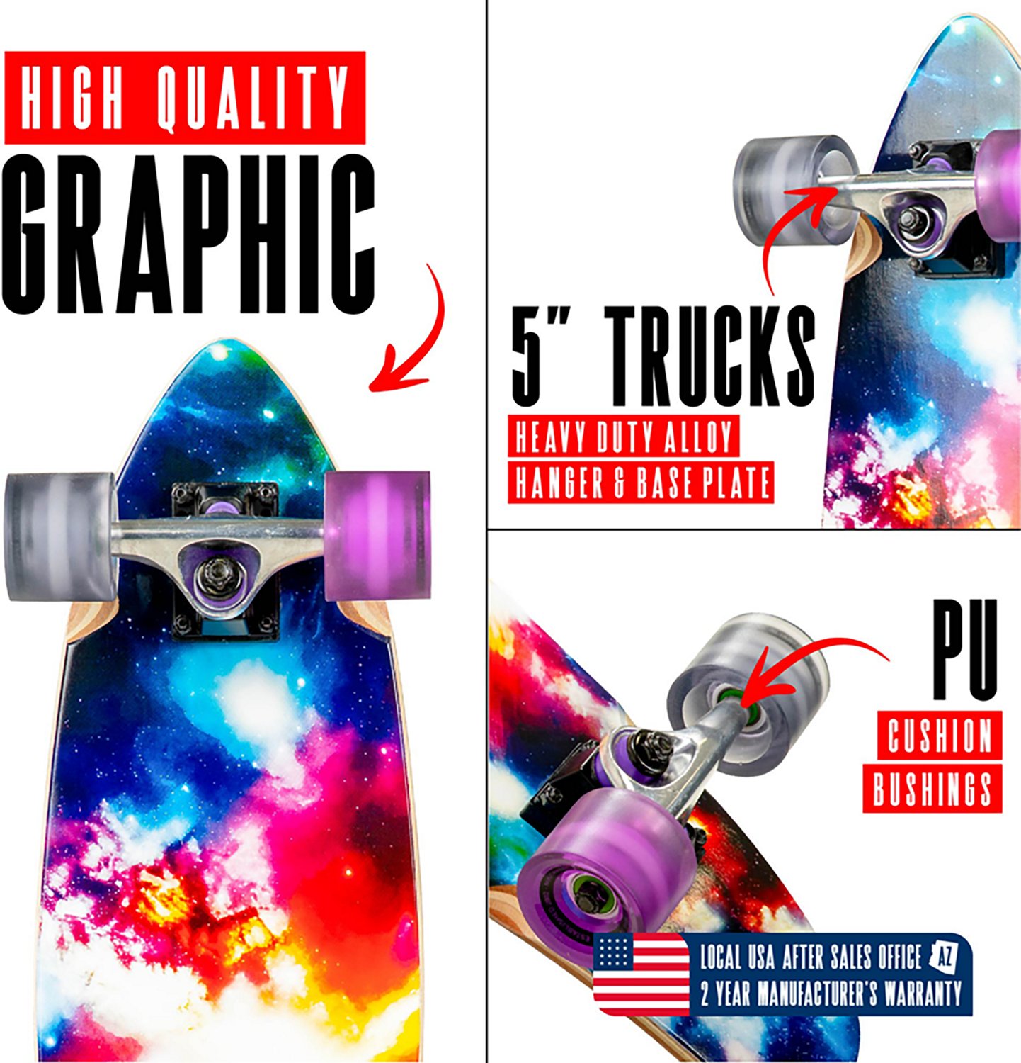 Madd Gear 28" Compact Cruiser Skateboard