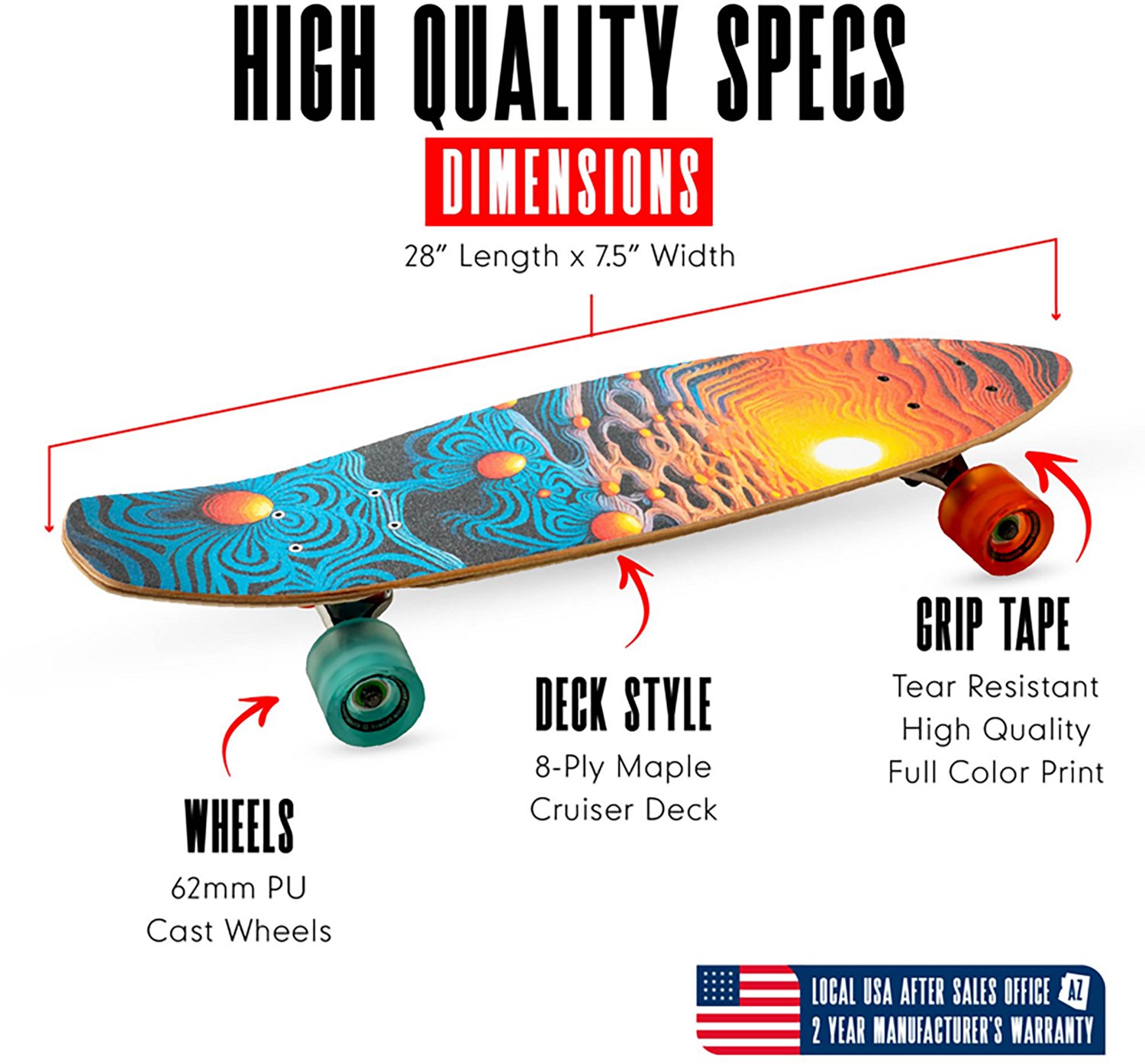 Madd Gear Compact Cruiser 28 in Skateboard - view number 2