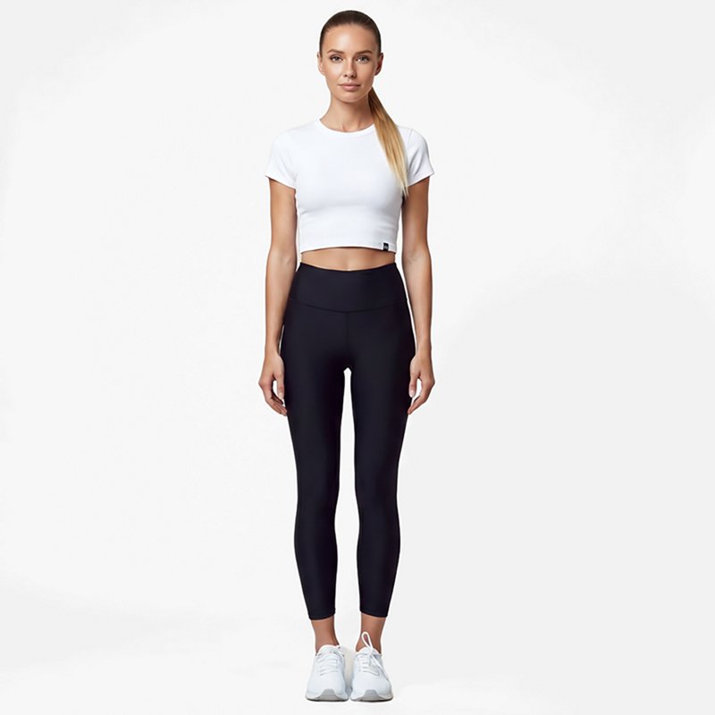 Under Armour Women's Rival Ribbed Cropped T-Shirt - White