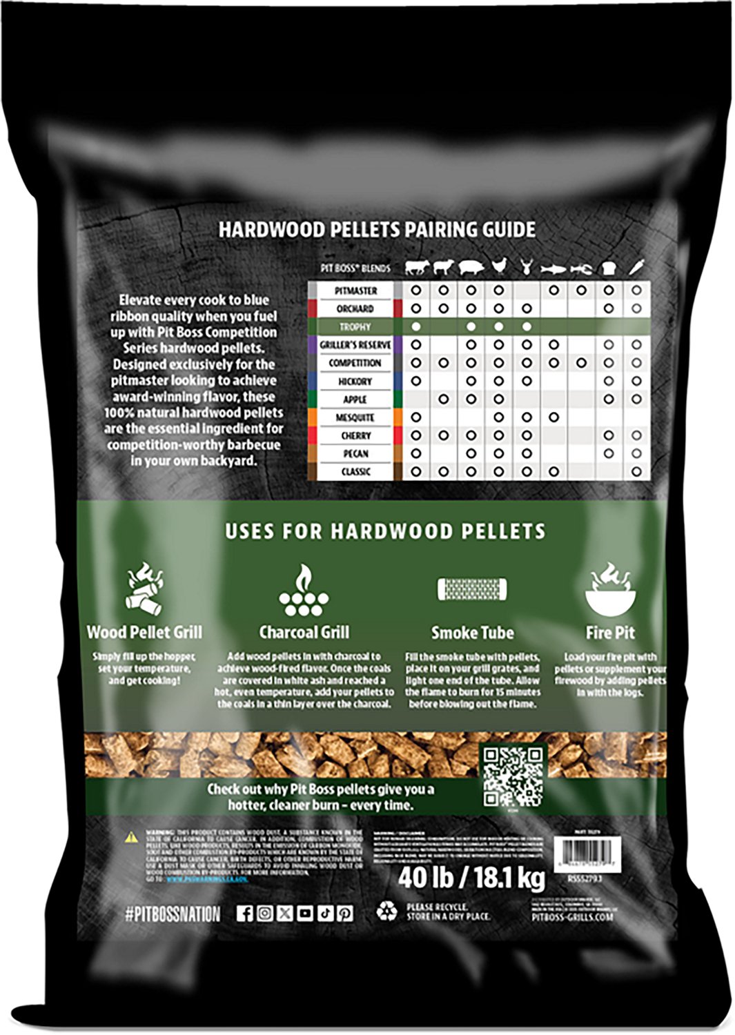 Pit Boss Competition Series Trophy Blend 40 lb. BBQ Hardwood Pellets - view number 2