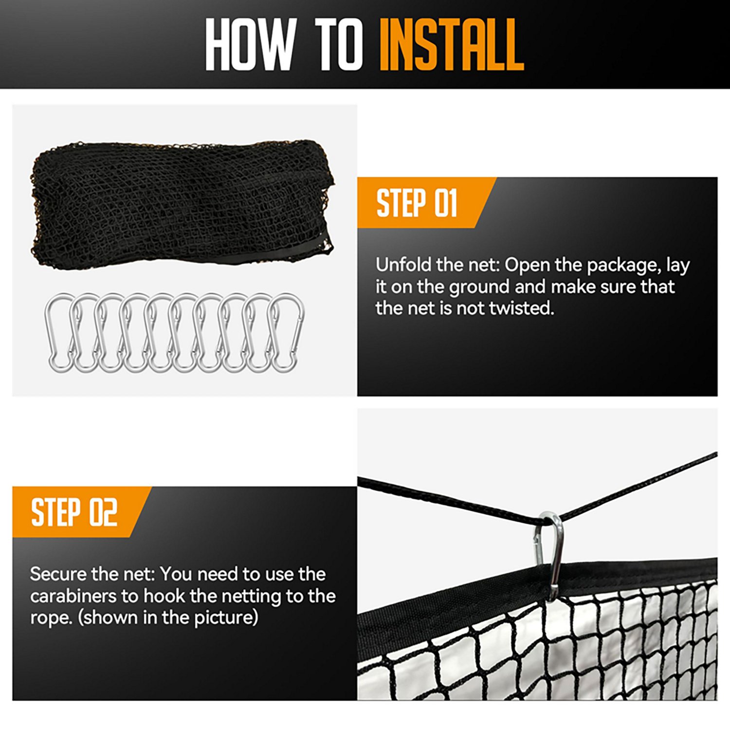Zealfeel 10 x 20 ft Golf Practice Net Kit - view number 7