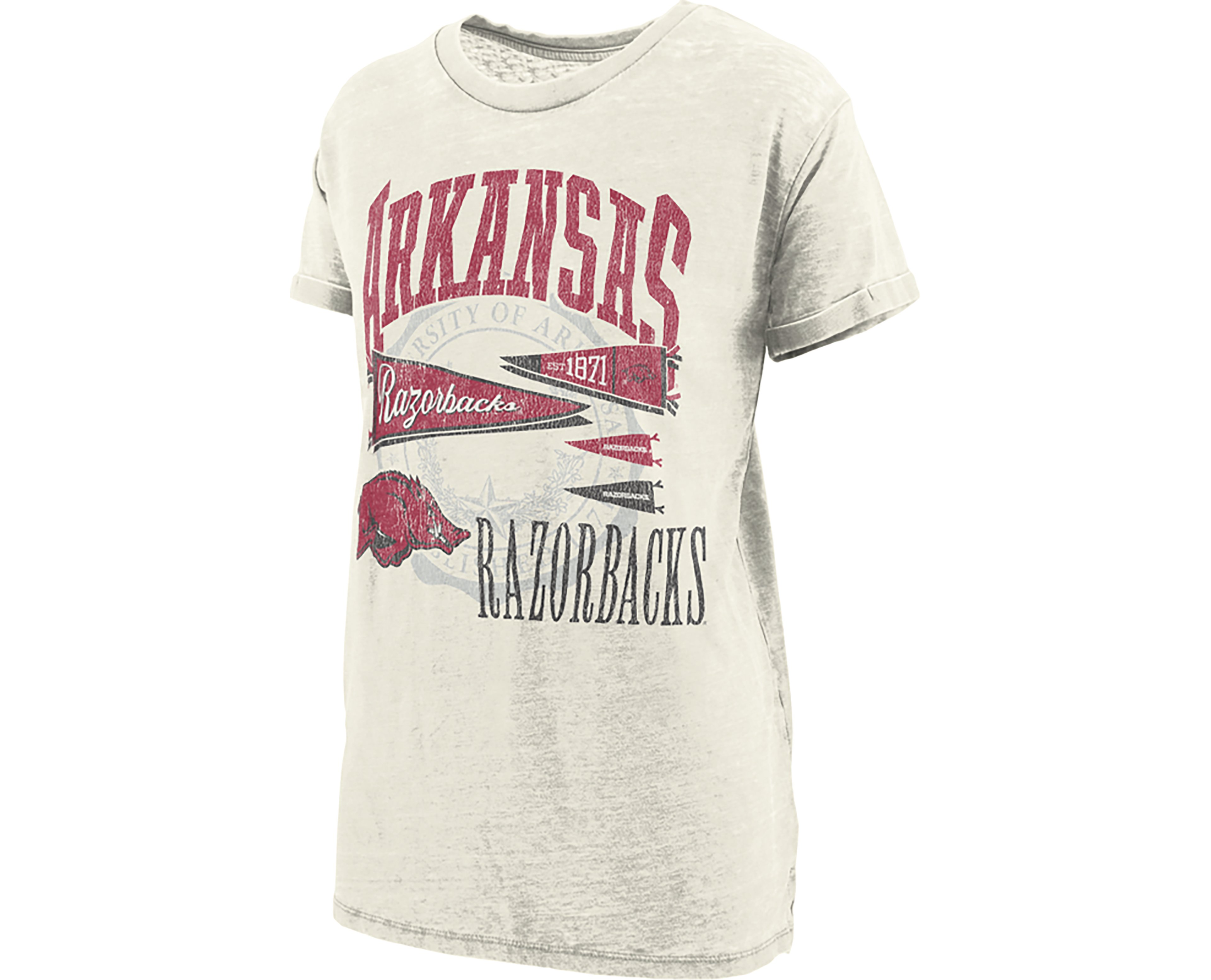 Pressbox Women's Arkansas Rusky Boyfriend Short Sleeve T-shirt